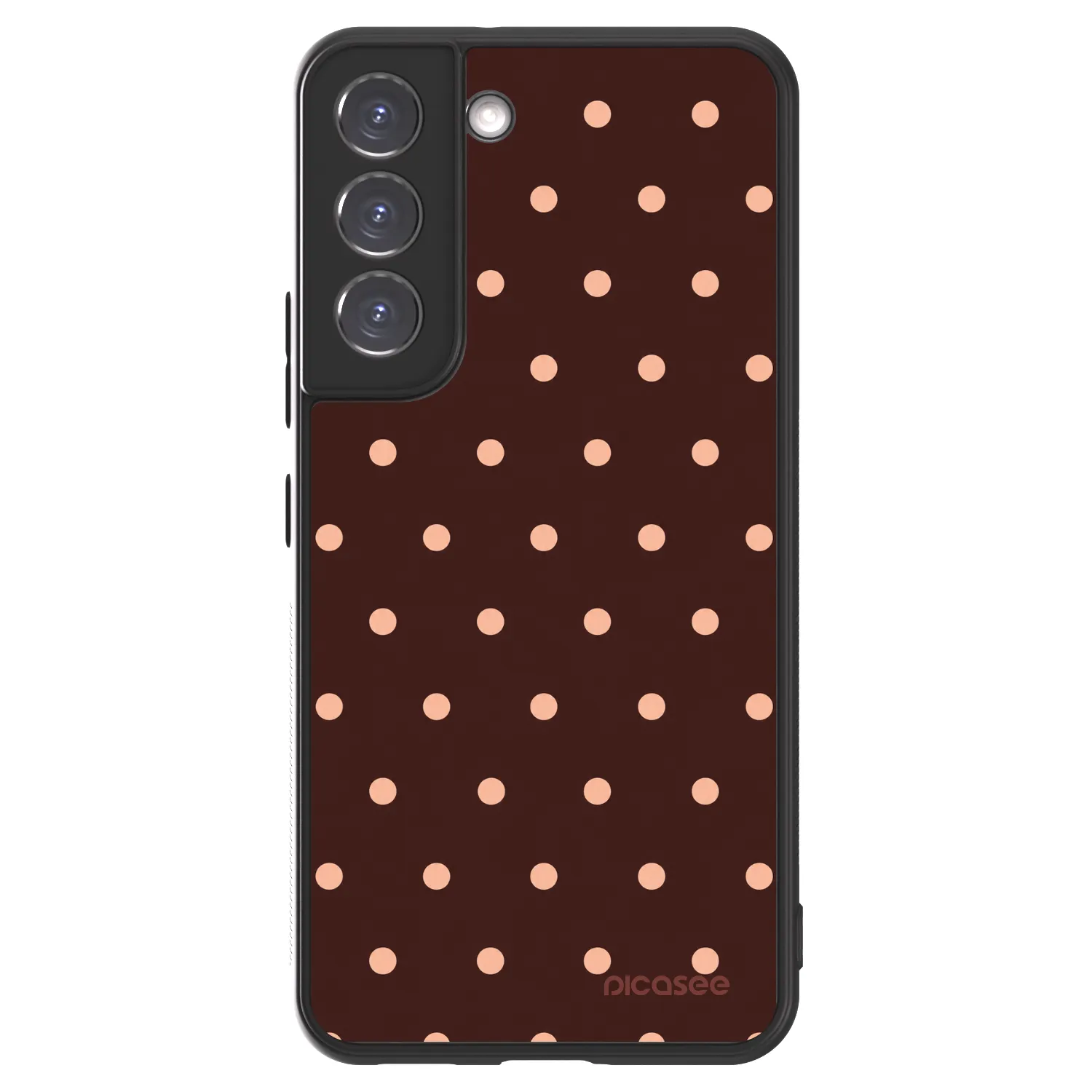 Picasee ULTIMATE CASE PowerShare pro Samsung Galaxy S22 5G - Peach Dots & Chocolate