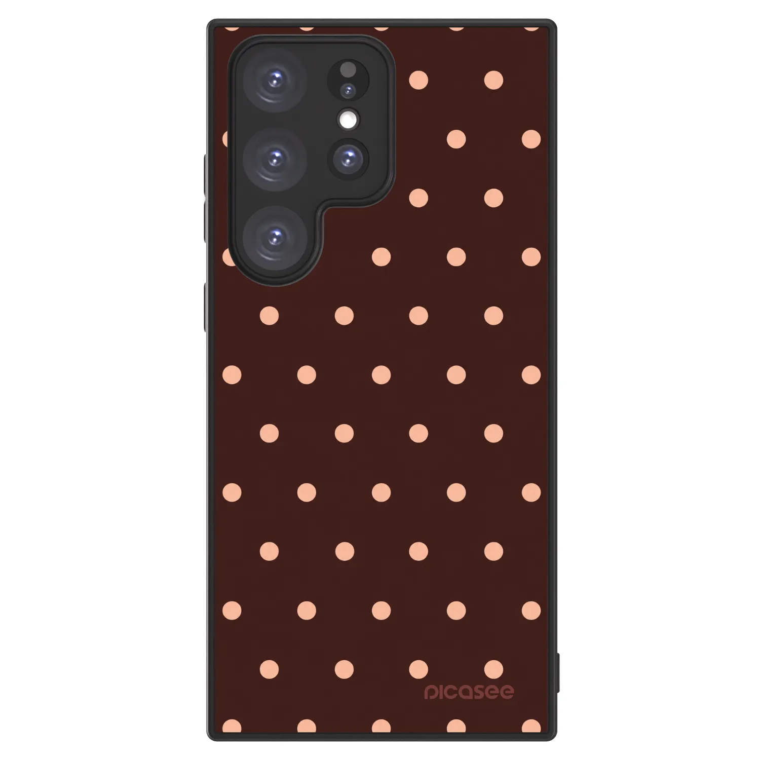 Picasee ULTIMATE CASE PowerShare pro Samsung Galaxy S23 Ultra 5G - Peach Dots & Chocolate