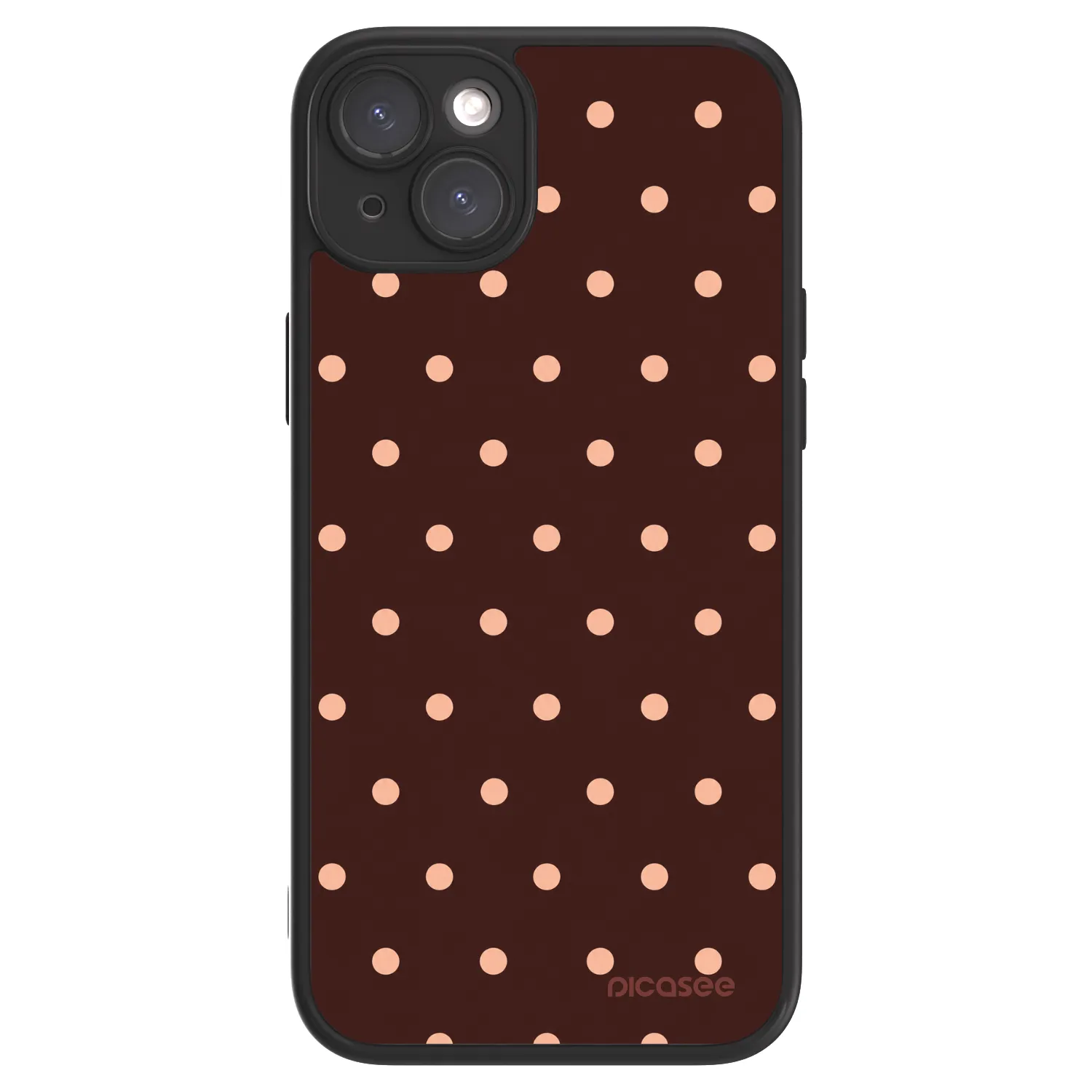 Picasee ULTIMATE CASE MagSafe pro Apple iPhone 15 Plus - Peach Dots & Chocolate