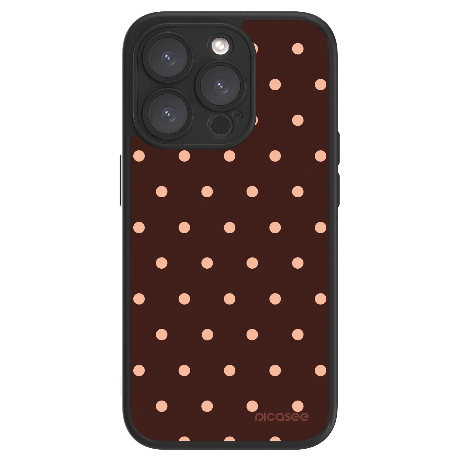 Picasee ULTIMATE CASE pro Apple iPhone 15 Pro - Peach Dots & Chocolate