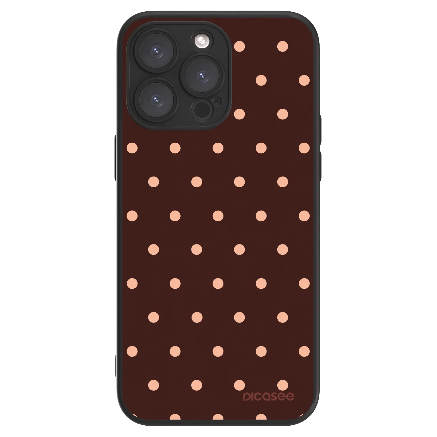 Picasee ULTIMATE CASE MagSafe pro Apple iPhone 15 Pro Max - Peach Dots & Chocolate
