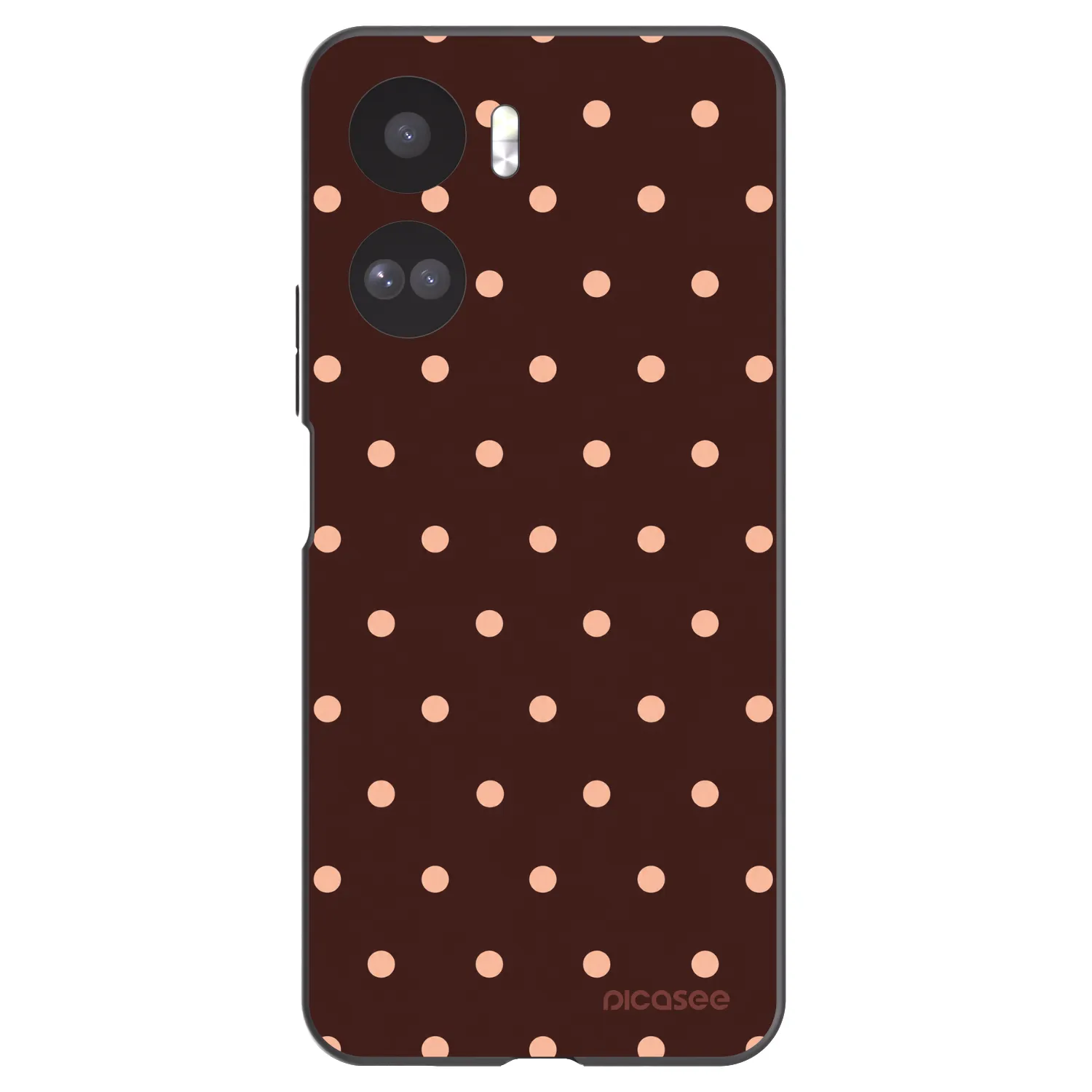 Picasee silikonový černý obal pro Honor 90 Lite 5G - Peach Dots & Chocolate