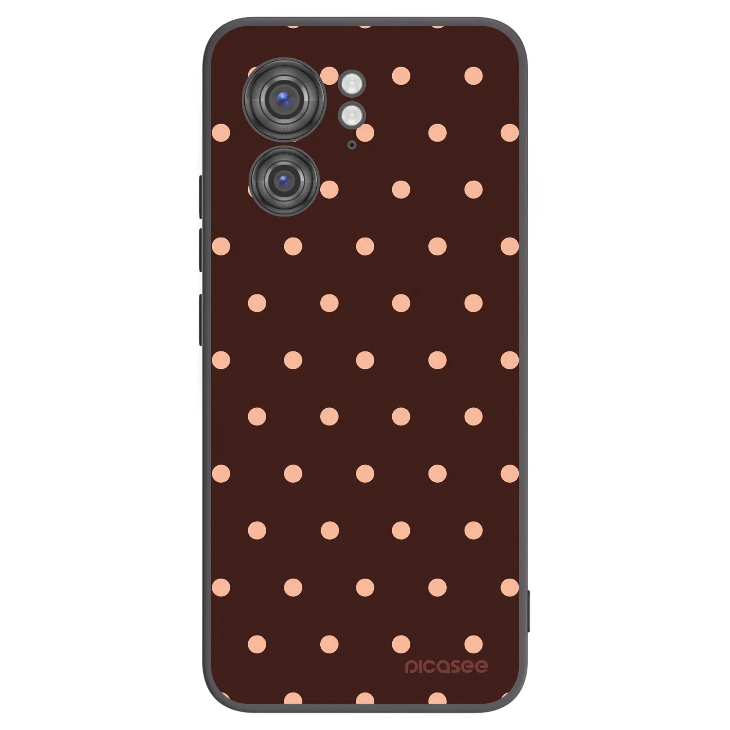 Picasee silikonový černý obal pro Motorola Edge 40 - Peach Dots & Chocolate