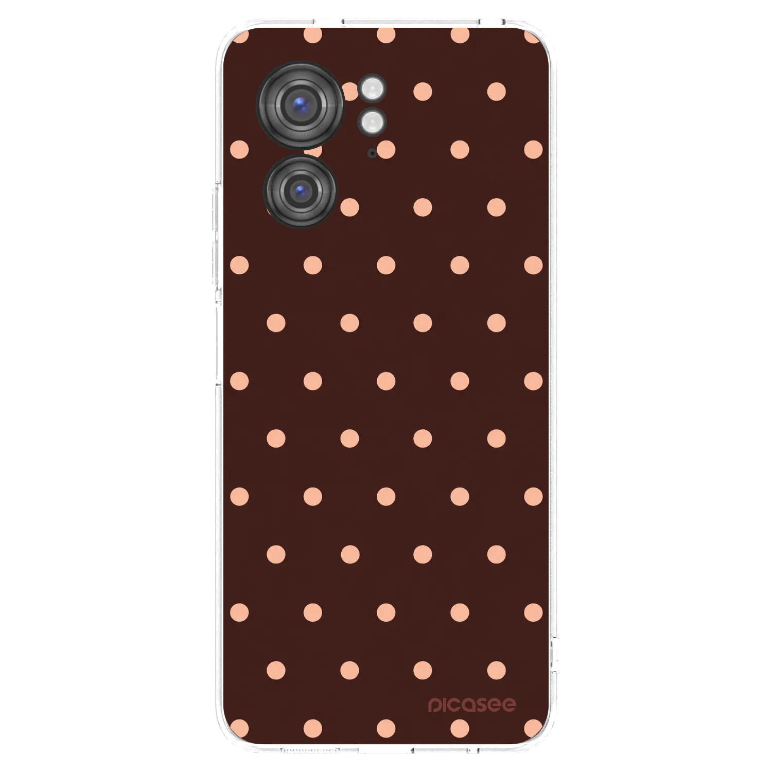 Picasee silikonový průhledný obal pro Motorola Edge 40 - Peach Dots & Chocolate