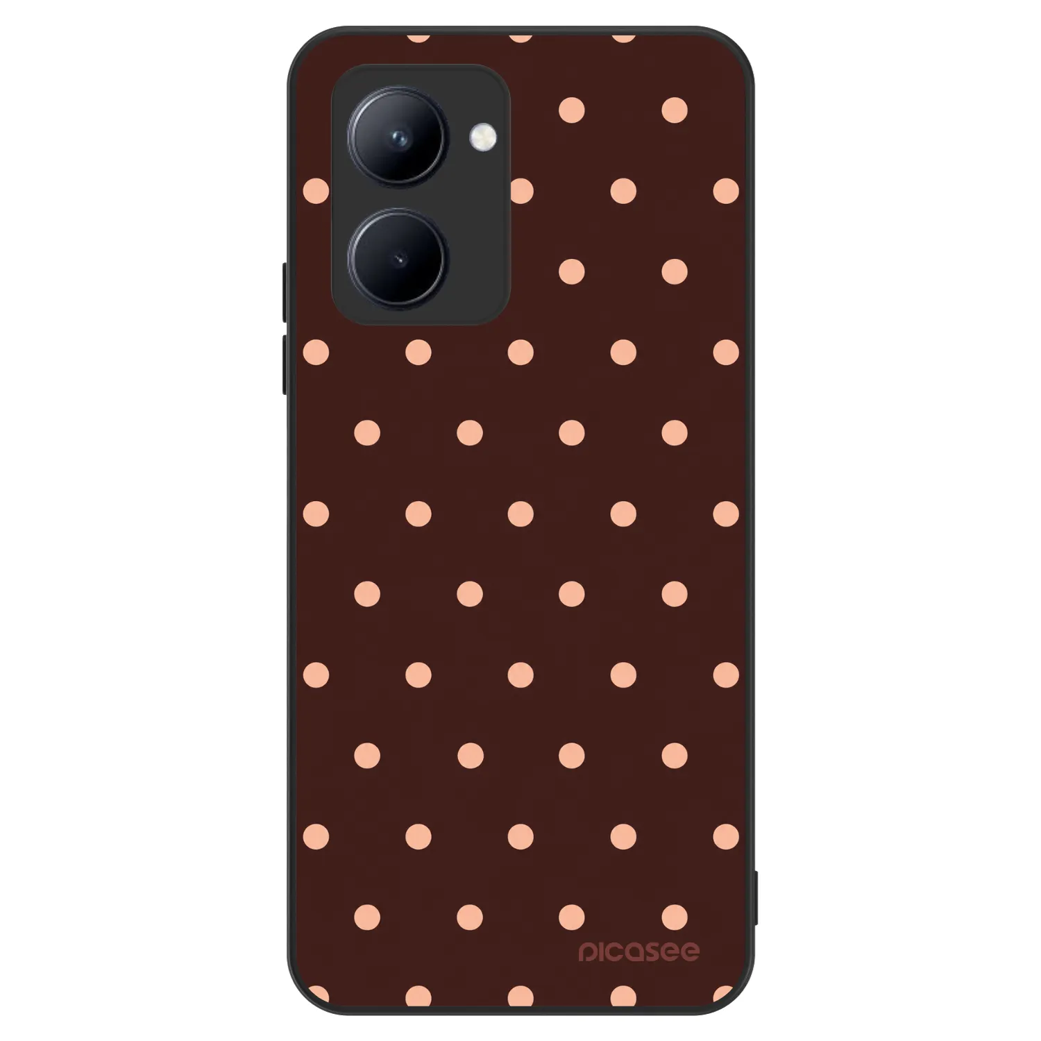 Picasee ULTIMATE CASE pro Realme C33 (2023) - Peach Dots & Chocolate