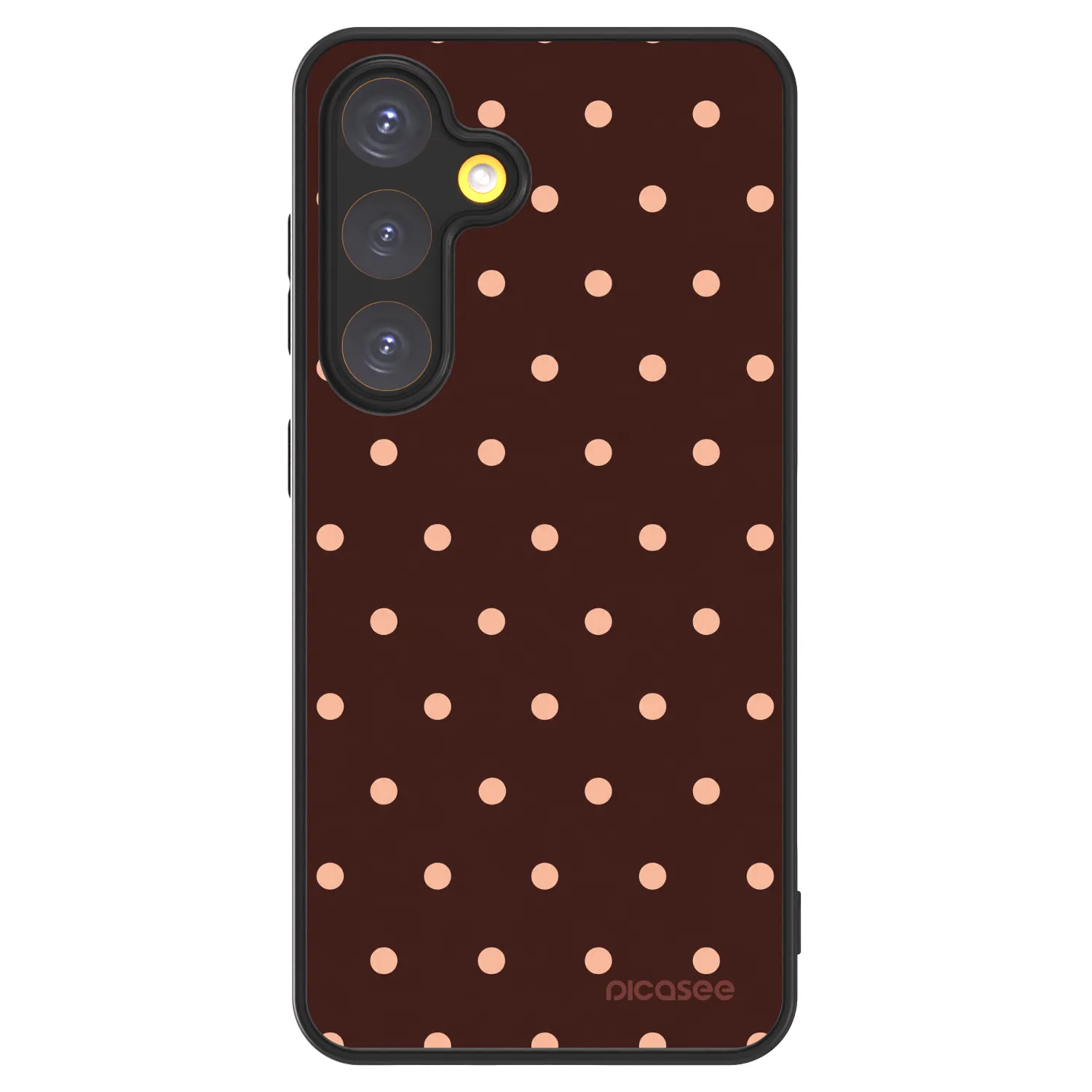 Picasee ULTIMATE CASE PowerShare pro Samsung Galaxy S24 S921B 5G - Peach Dots & Chocolate