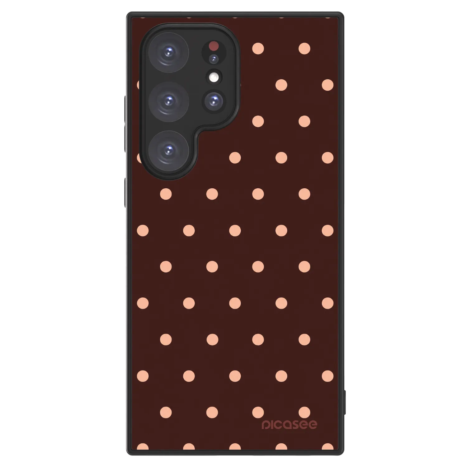 Picasee ULTIMATE CASE PowerShare pro Samsung Galaxy S24 Ultra S928B 5G - Peach Dots & Chocolate