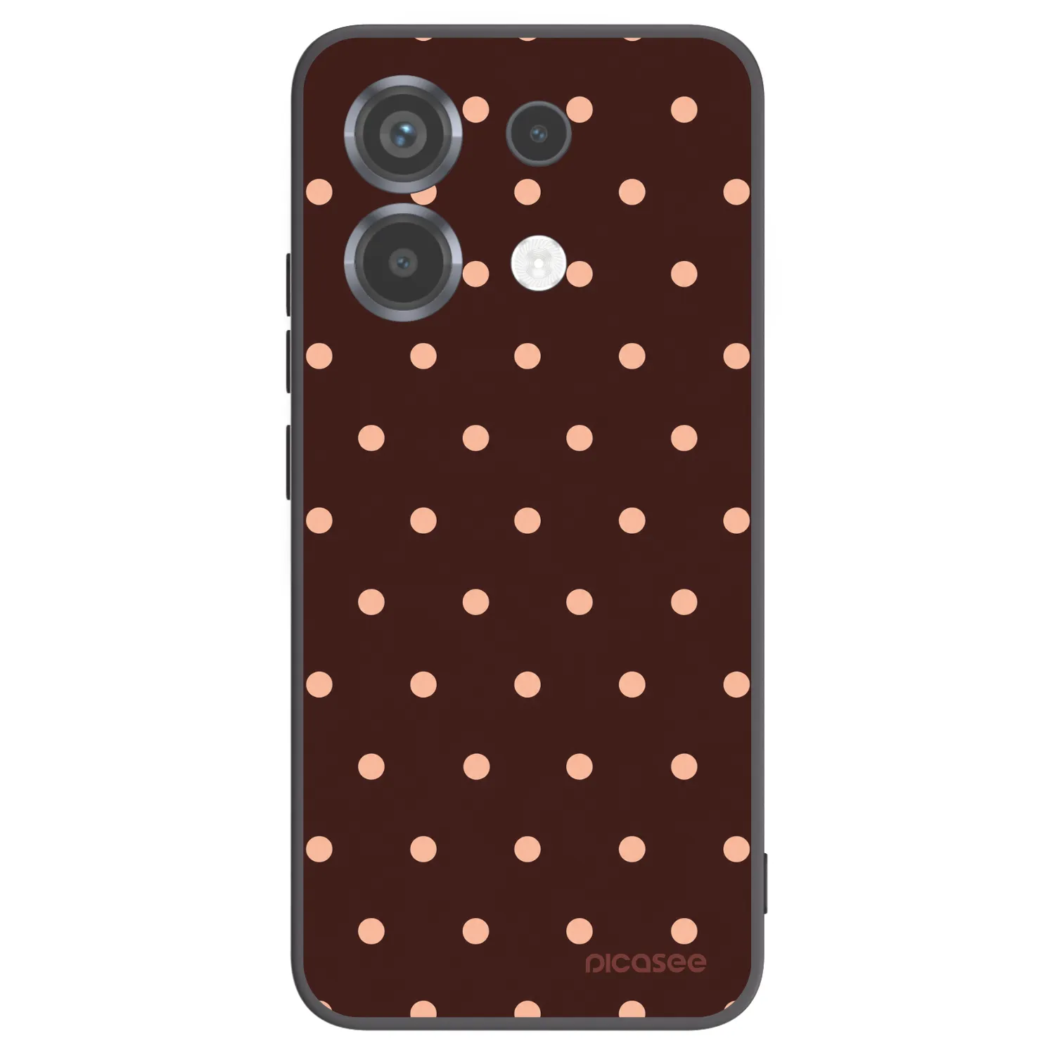 Picasee silikonový černý obal pro Xiaomi Poco X6 - Peach Dots & Chocolate