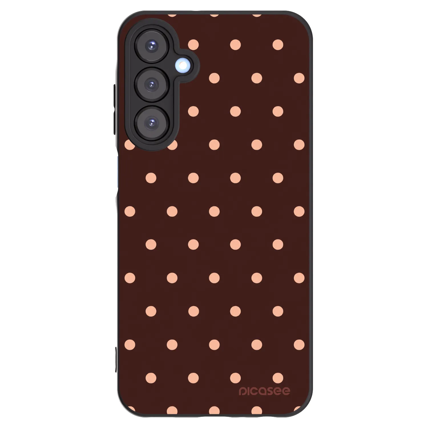 Picasee silikonový černý obal pro Samsung Galaxy A25 A256B 5G - Peach Dots & Chocolate