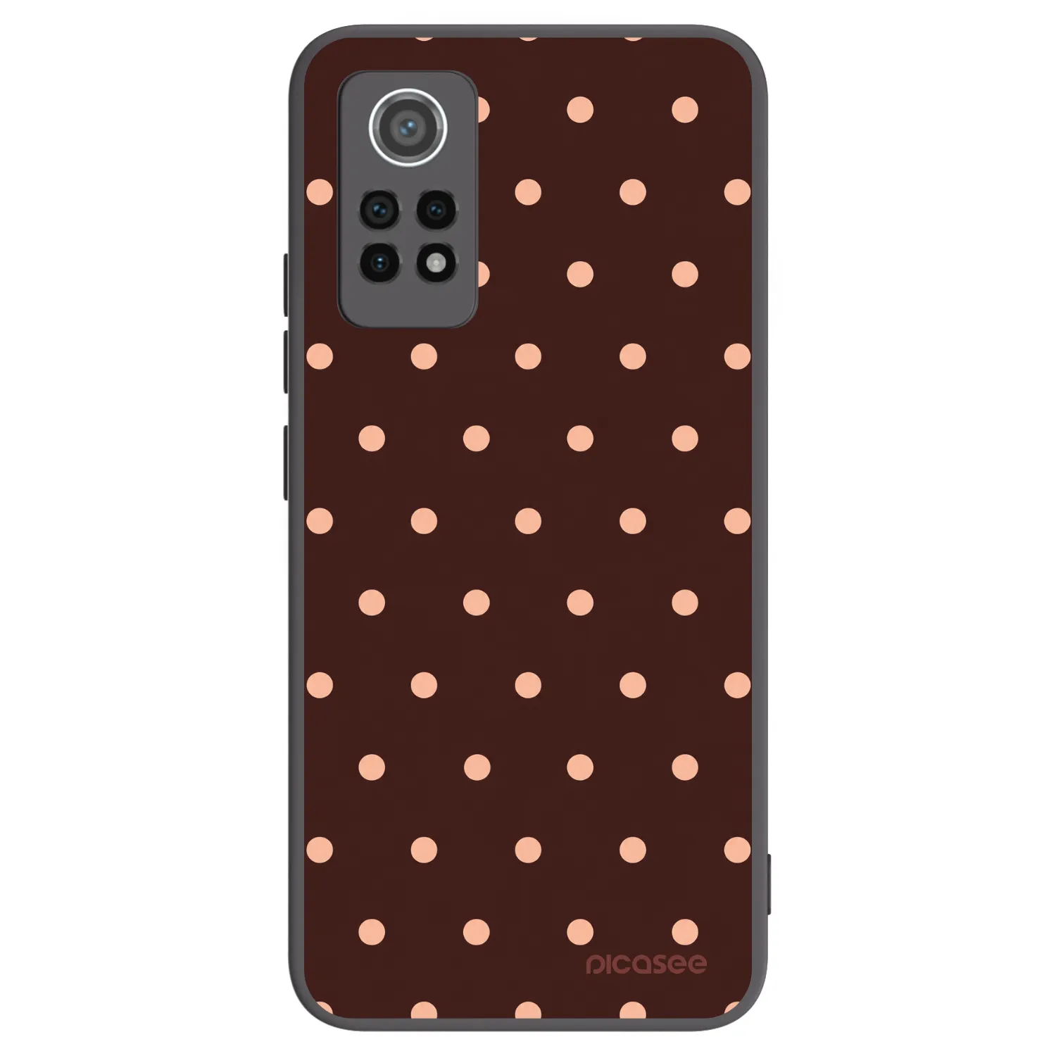 Picasee silikonový černý obal pro Xiaomi Redmi Note 12 Pro 4G - Peach Dots & Chocolate
