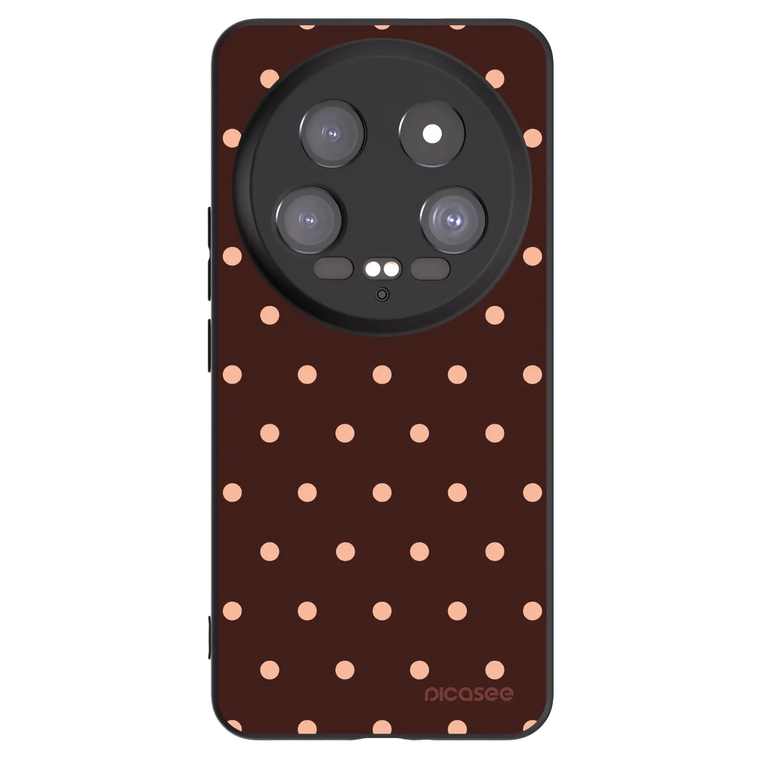 Picasee silikonový černý obal pro Xiaomi 14 Ultra - Peach Dots & Chocolate
