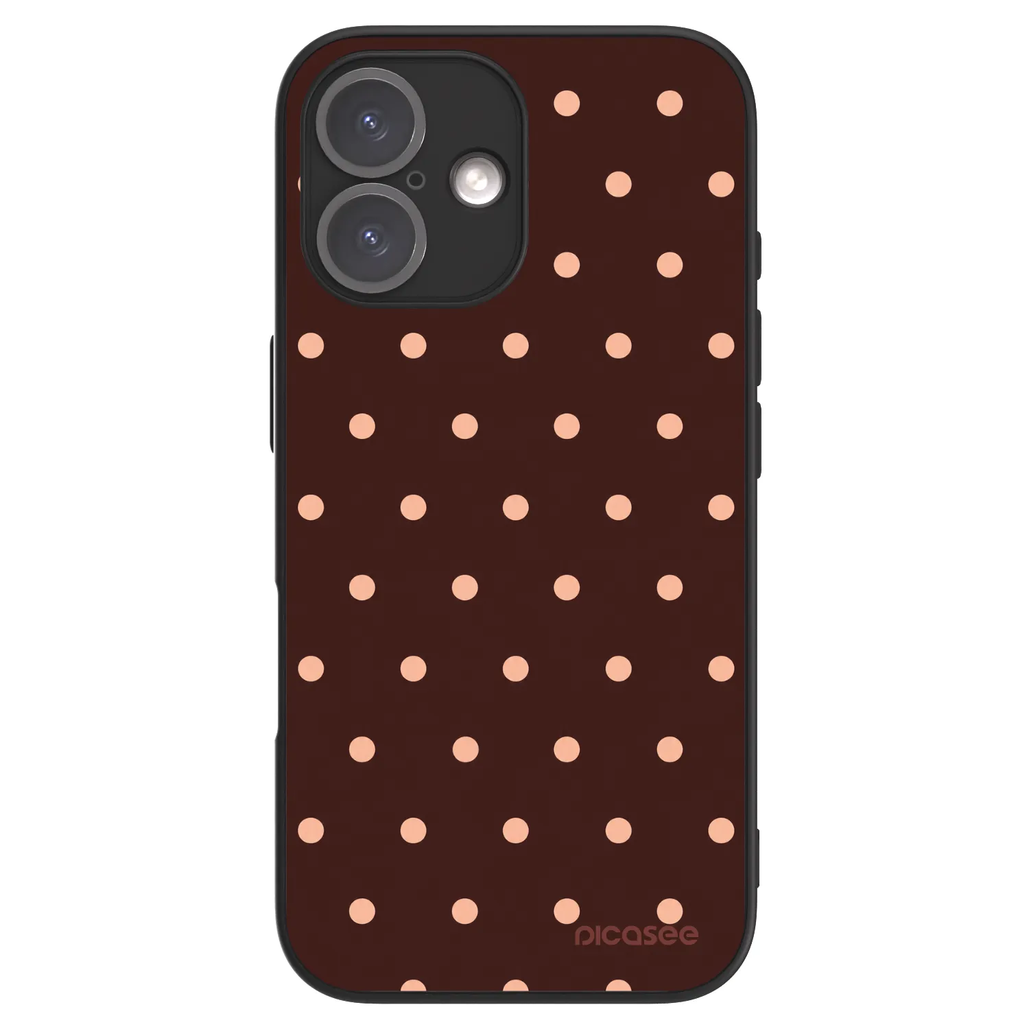 Picasee ULTIMATE CASE MagSafe pro Apple iPhone 16 - Peach Dots & Chocolate