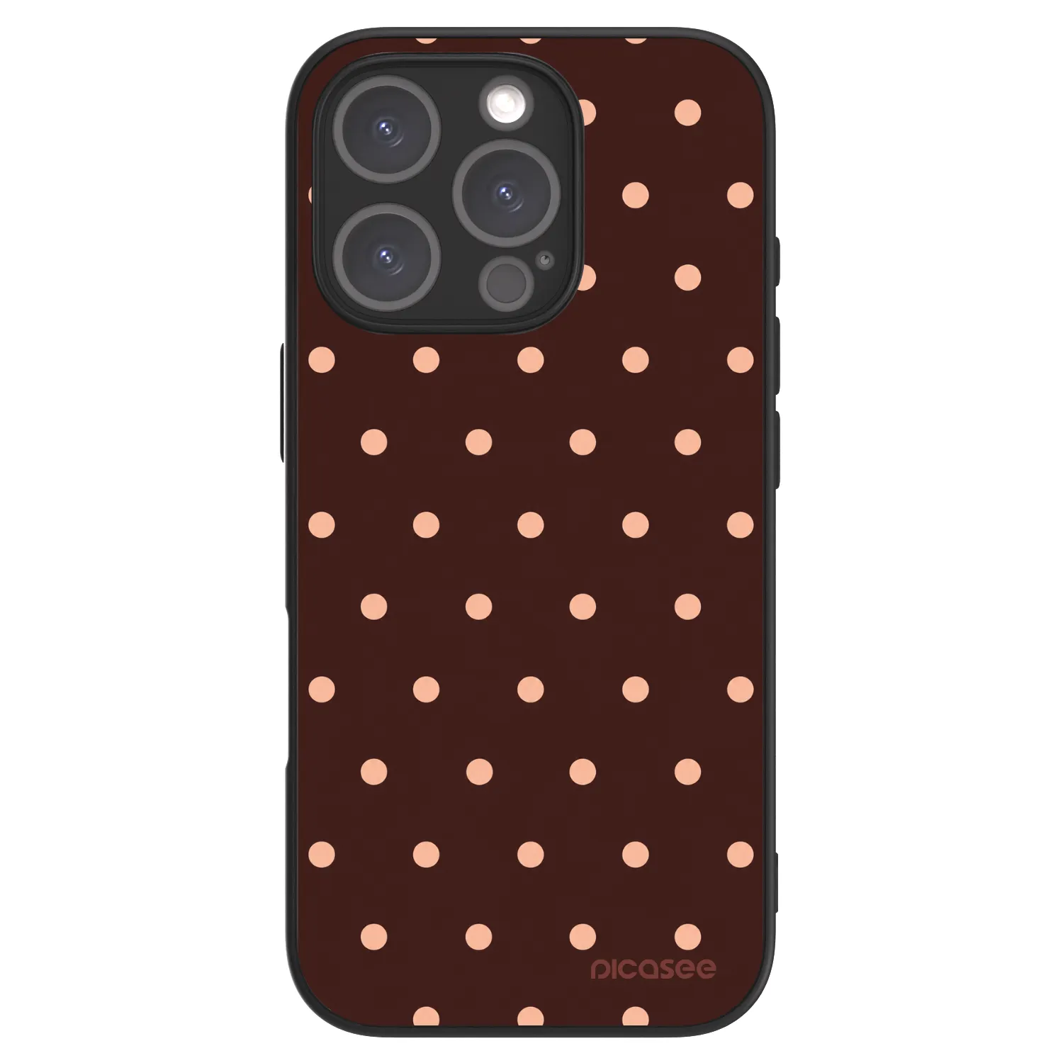 Picasee ULTIMATE CASE MagSafe pro Apple iPhone 16 Pro - Peach Dots & Chocolate