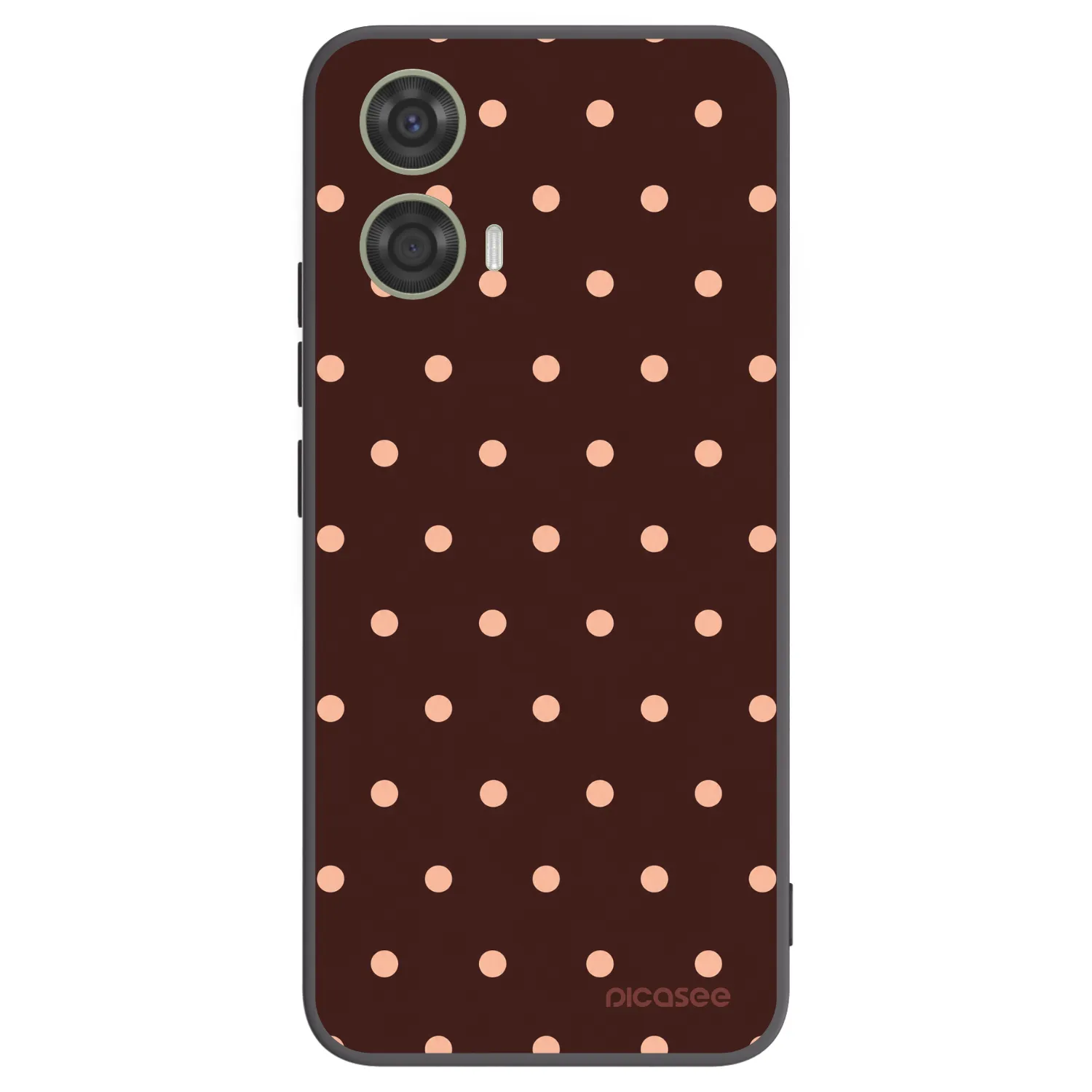 Picasee silikonový černý obal pro Motorola Moto G24 - Peach Dots & Chocolate