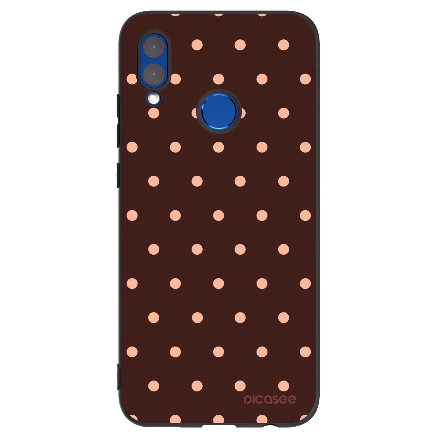 Picasee silikonový černý obal pro Huawei P Smart 2019 - Peach Dots & Chocolate