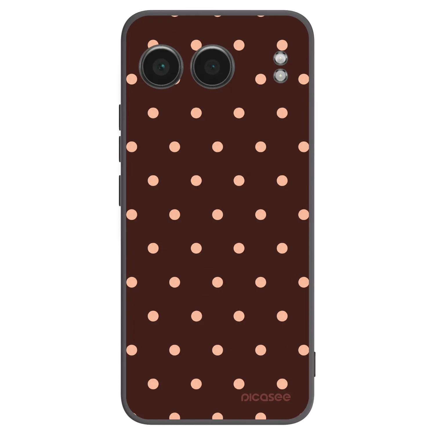 Picasee silikonový černý obal pro OnePlus Nord 4 - Peach Dots & Chocolate