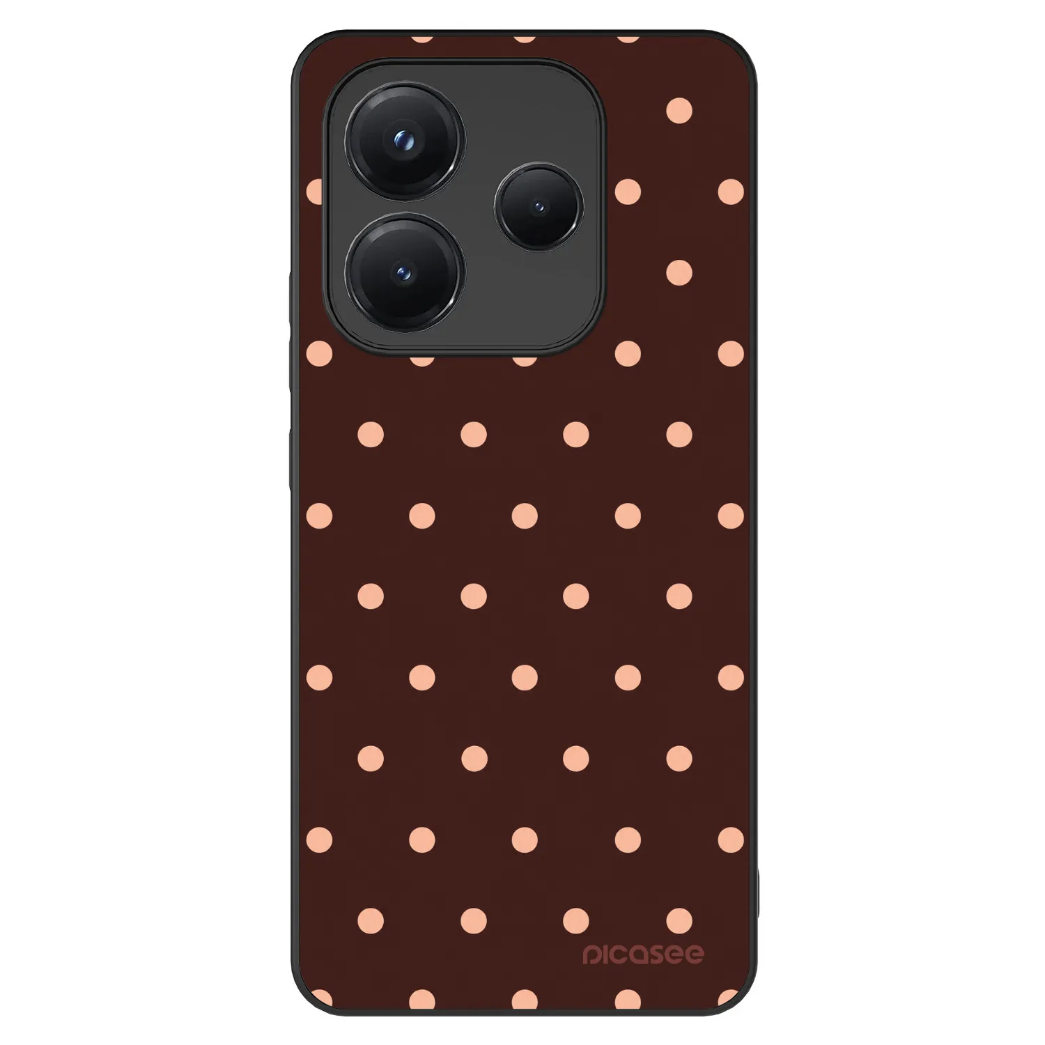 Picasee ULTIMATE CASE pro Xiaomi Redmi Note 14 5G - Peach Dots & Chocolate