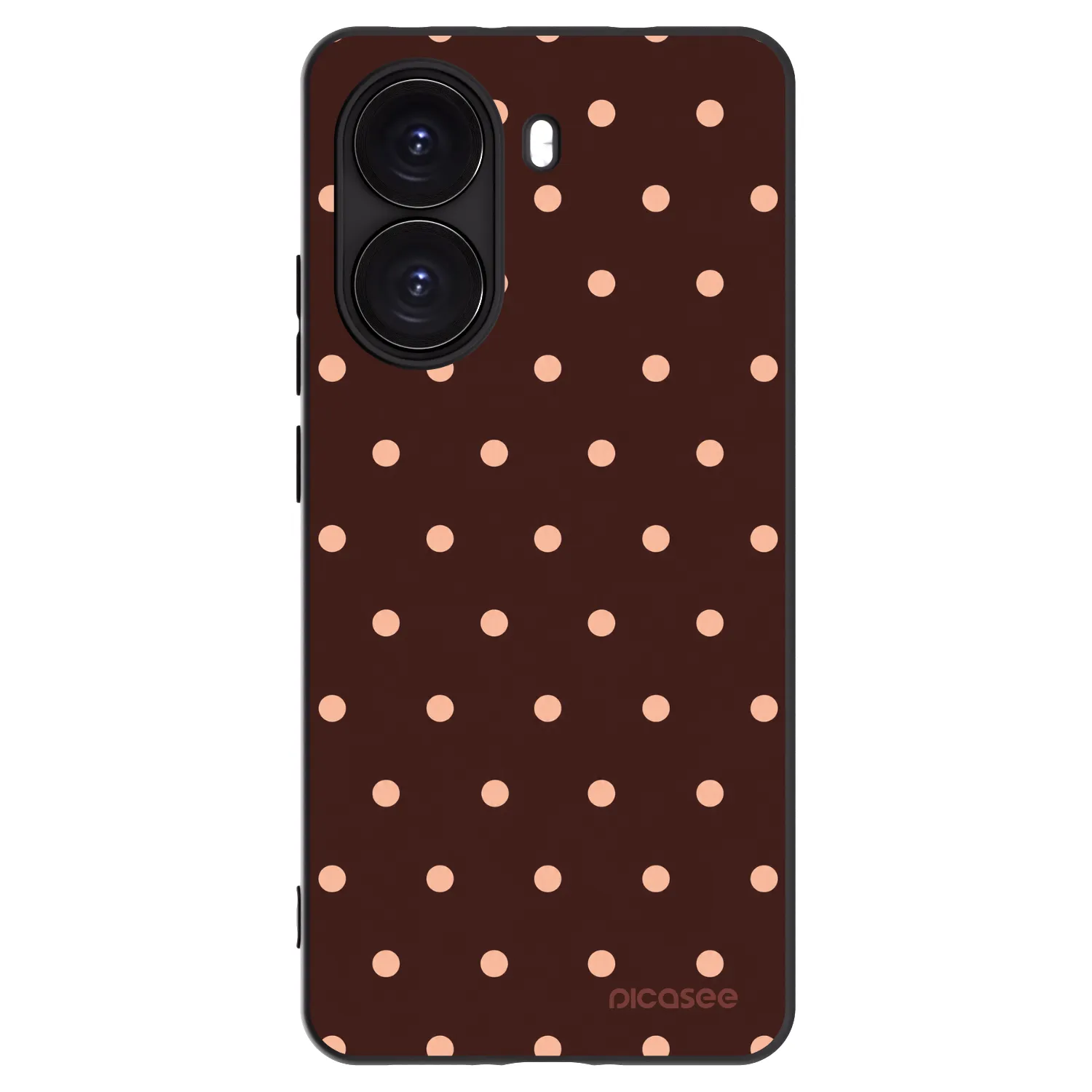 Picasee silikonový černý obal pro Xiaomi Poco X7 Pro 5G - Peach Dots & Chocolate
