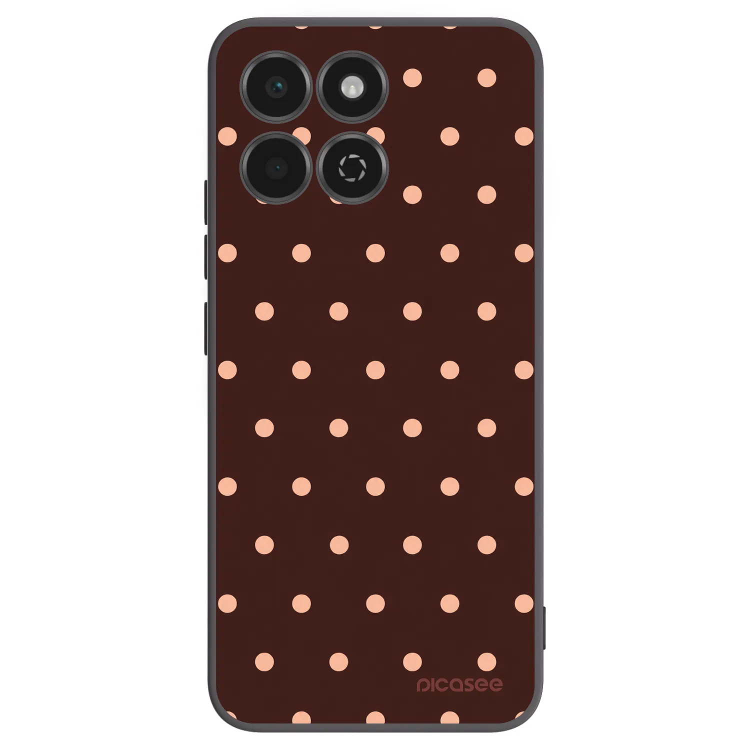 Picasee silikonový černý obal pro Honor 200 Smart 5G - Peach Dots & Chocolate