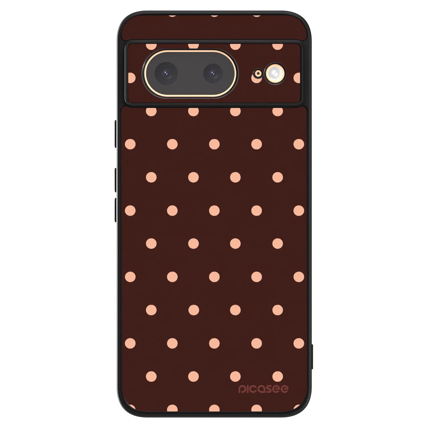 Picasee ULTIMATE CASE pro Google Pixel 8 - Peach Dots & Chocolate