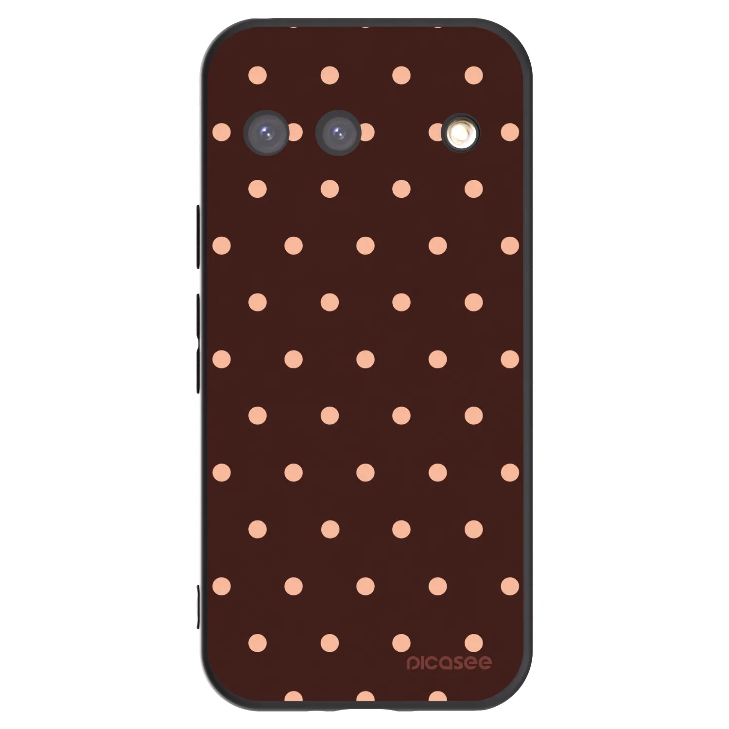 Picasee silikonový černý obal pro Google Pixel 9 - Peach Dots & Chocolate