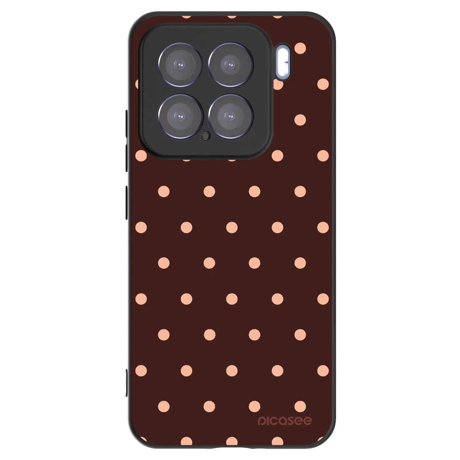 Picasee silikonový černý obal pro Xiaomi 15 - Peach Dots & Chocolate
