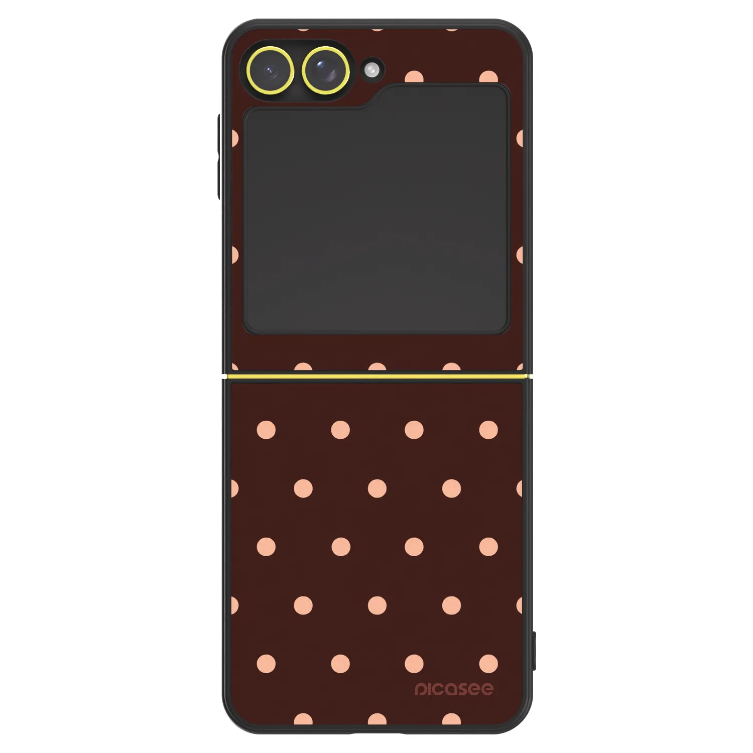 Picasee ULTIMATE CASE pro Samsung Galaxy Z Flip6 5G - Peach Dots & Chocolate