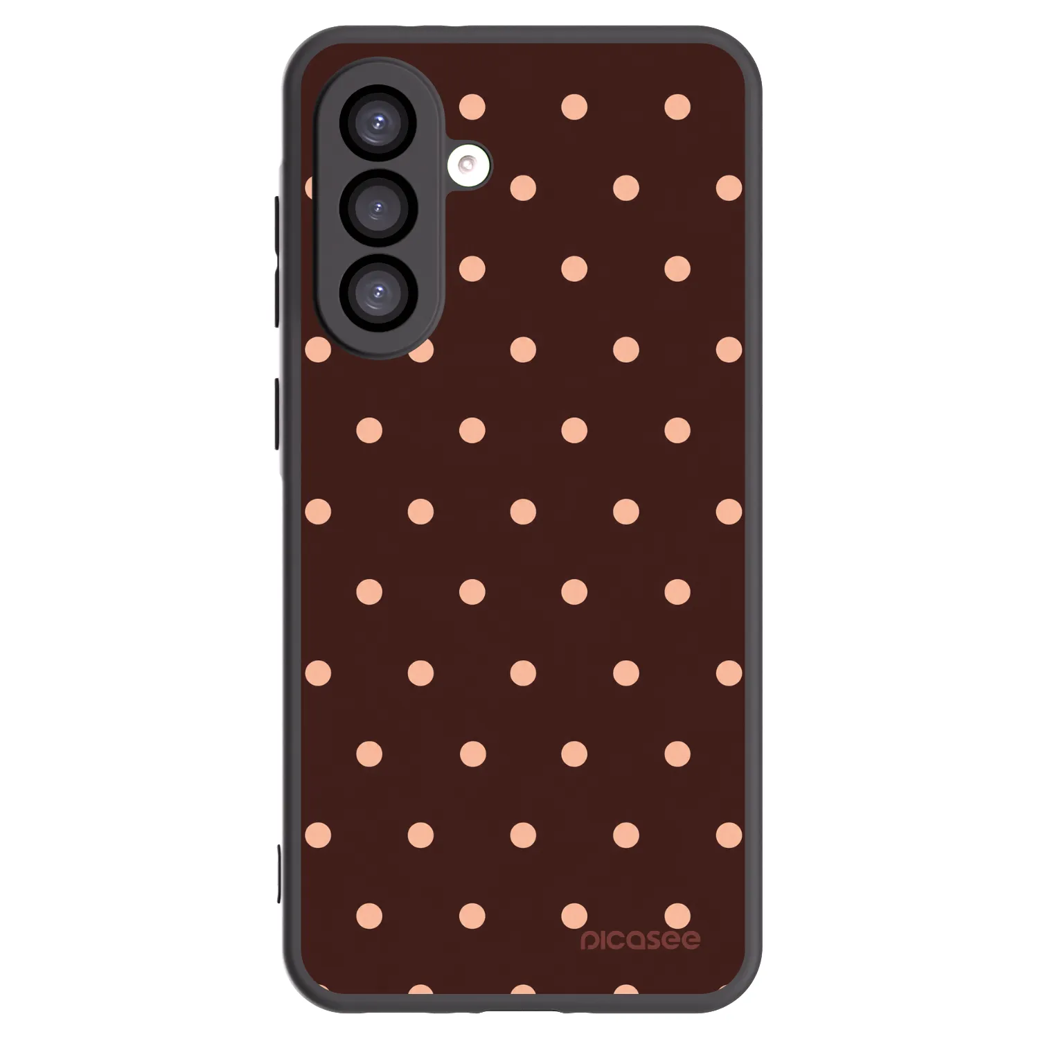 Picasee silikonový černý obal pro Samsung Galaxy A26 5G A266B - Peach Dots & Chocolate