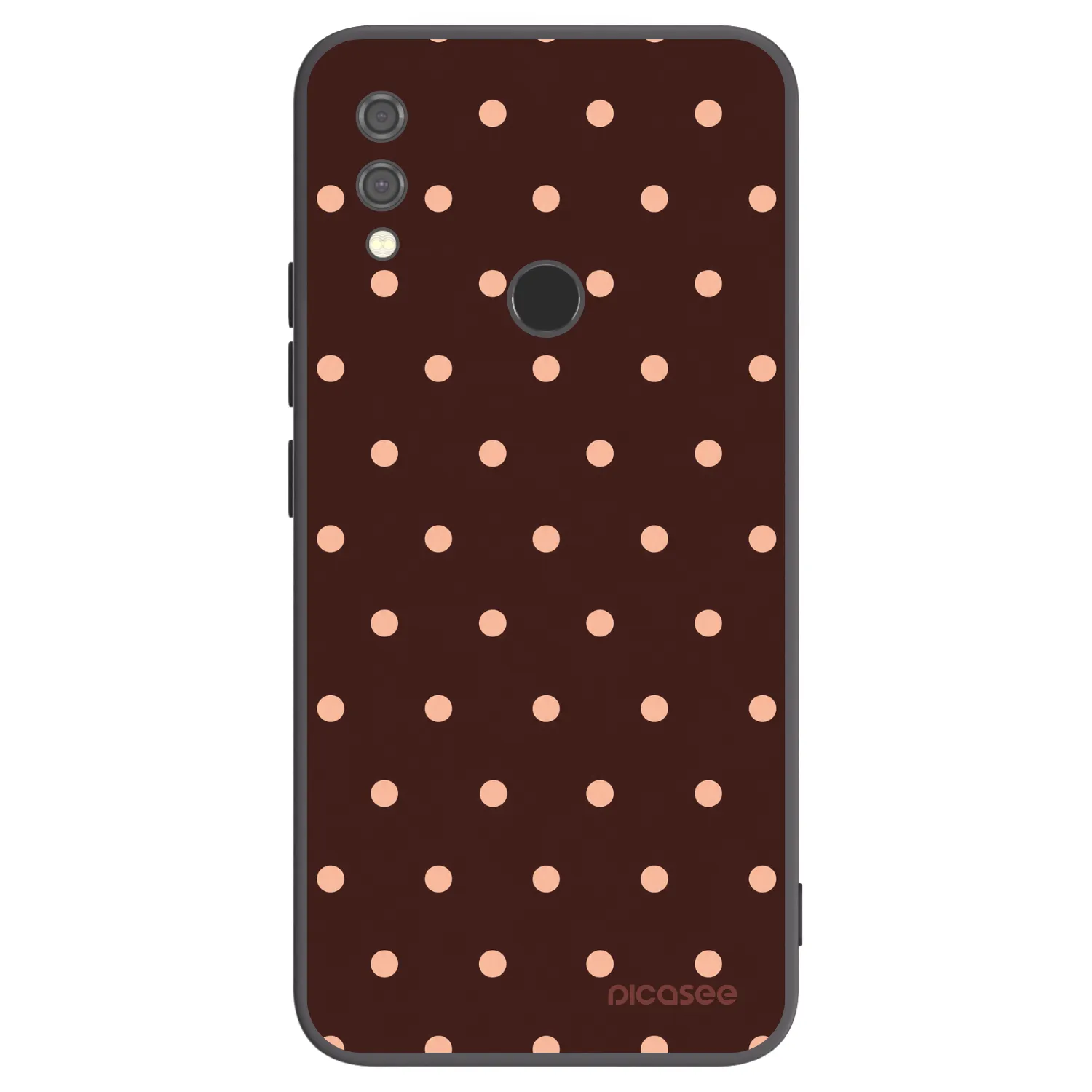 Picasee silikonový černý obal pro Xiaomi Redmi Note 7 - Peach Dots & Chocolate