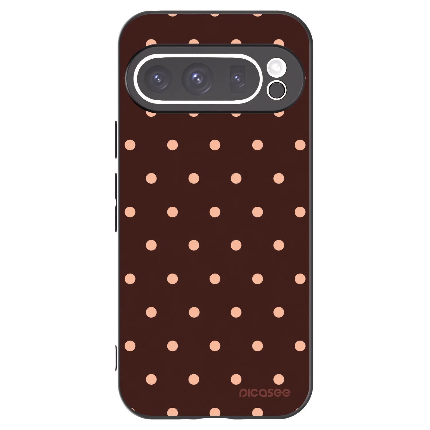 Picasee silikonový černý obal pro Google Pixel 9 Pro - Peach Dots & Chocolate