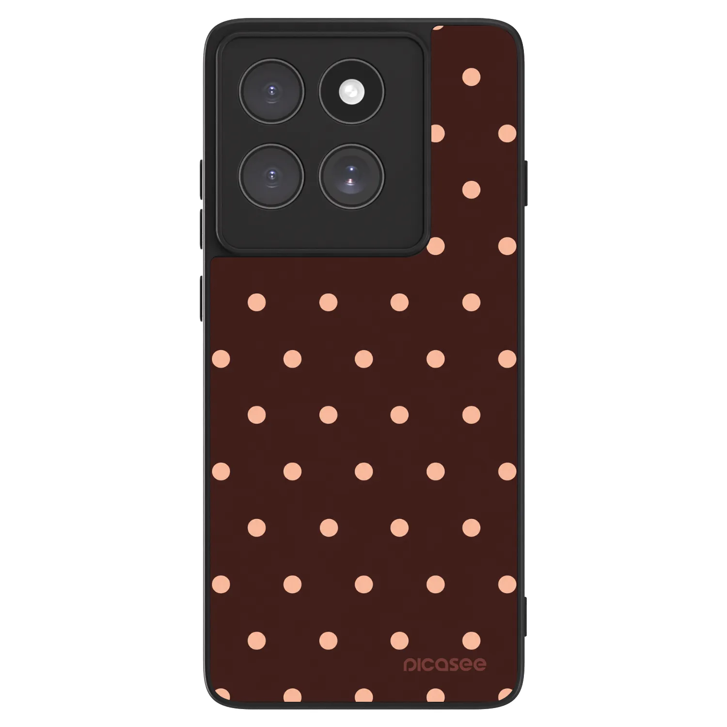 Picasee ULTIMATE CASE pro Motorola Edge 60 Fusion - Peach Dots & Chocolate