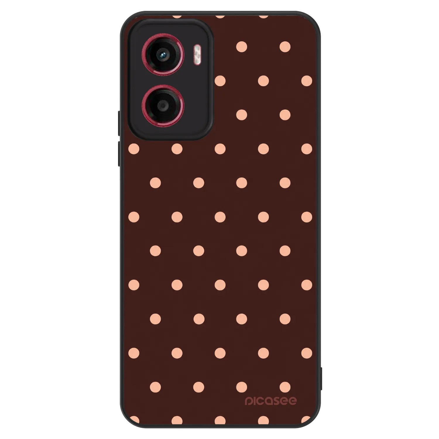 Picasee ULTIMATE CASE pro Motorola Moto G05 - Peach Dots & Chocolate