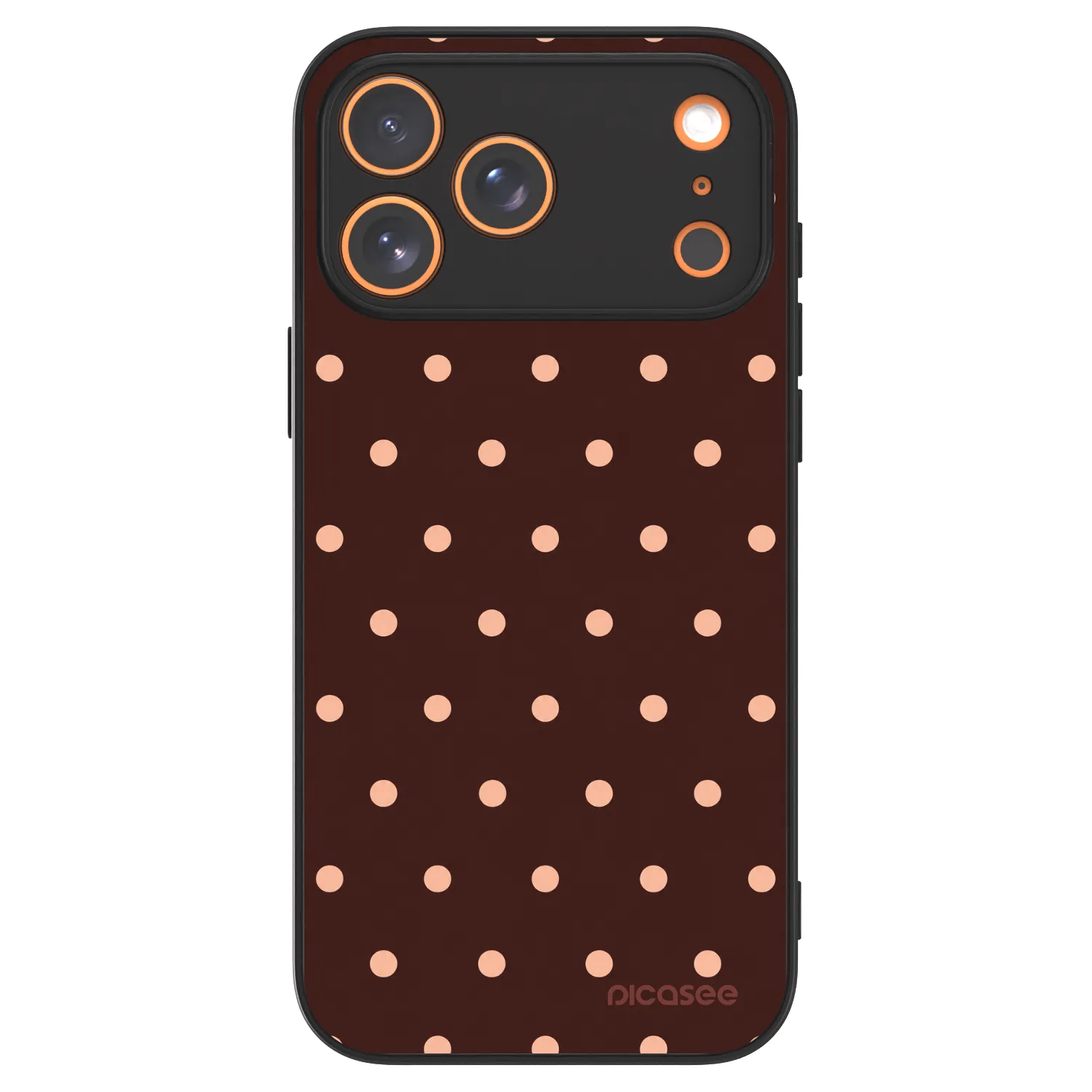 Picasee ULTIMATE CASE MagSafe pro Apple iPhone 17 Pro Max - Peach Dots & Chocolate