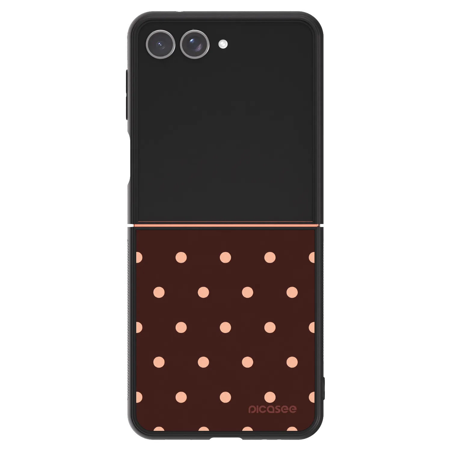 Picasee ULTIMATE CASE pro Samsung Galaxy Z Flip7 5G - Peach Dots & Chocolate