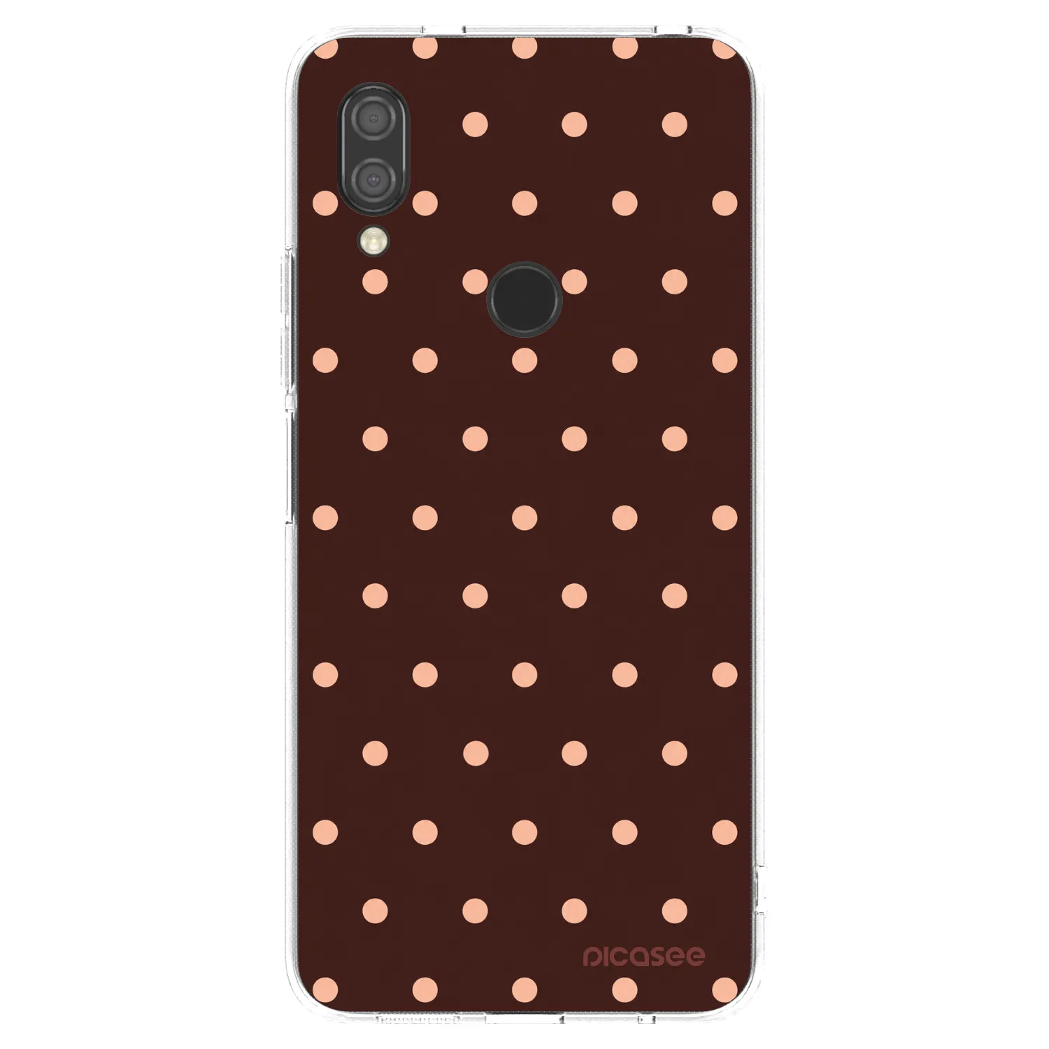 Picasee silikonový průhledný obal pro Xiaomi Redmi 7 - Peach Dots & Chocolate