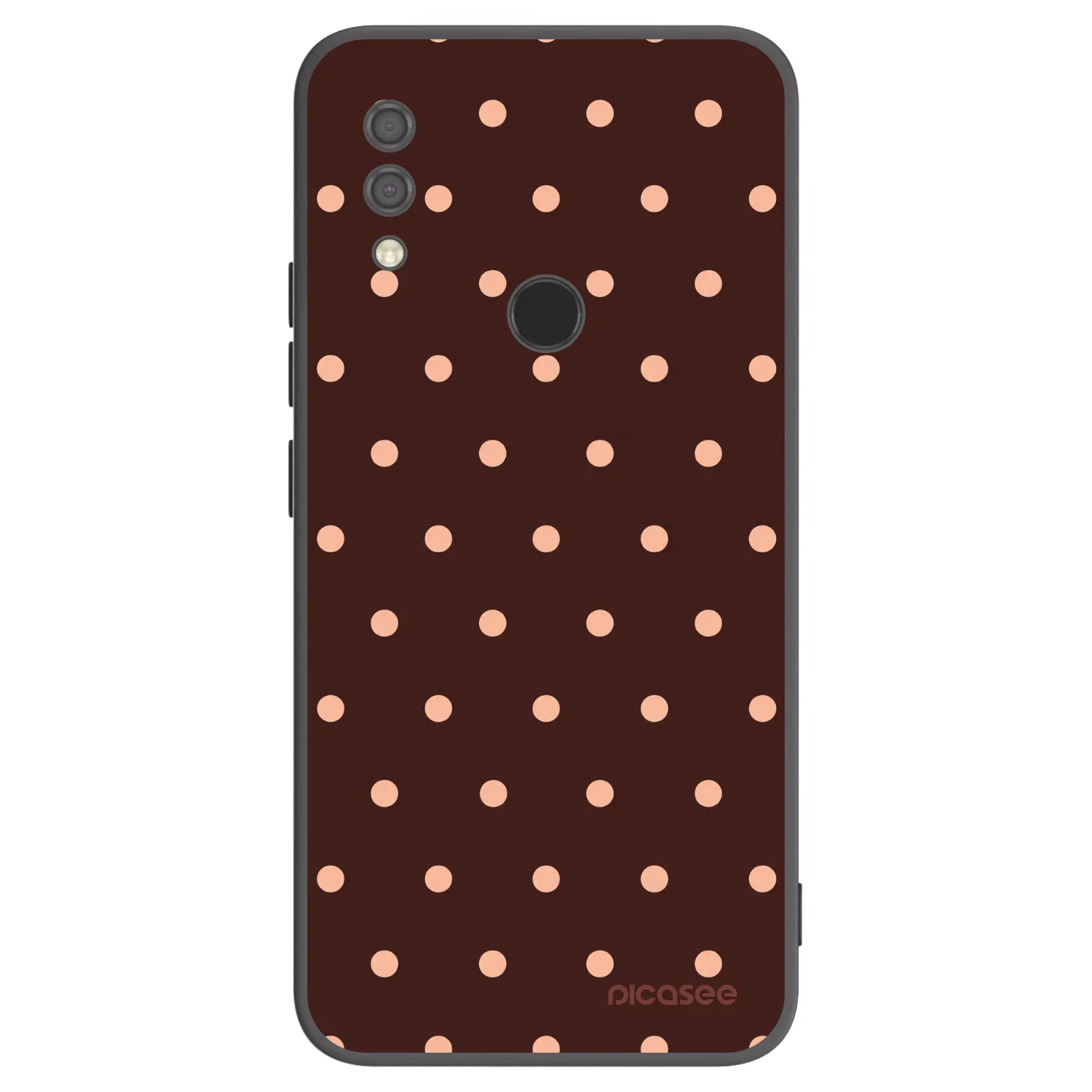 Picasee silikonový černý obal pro Xiaomi Redmi 7 - Peach Dots & Chocolate