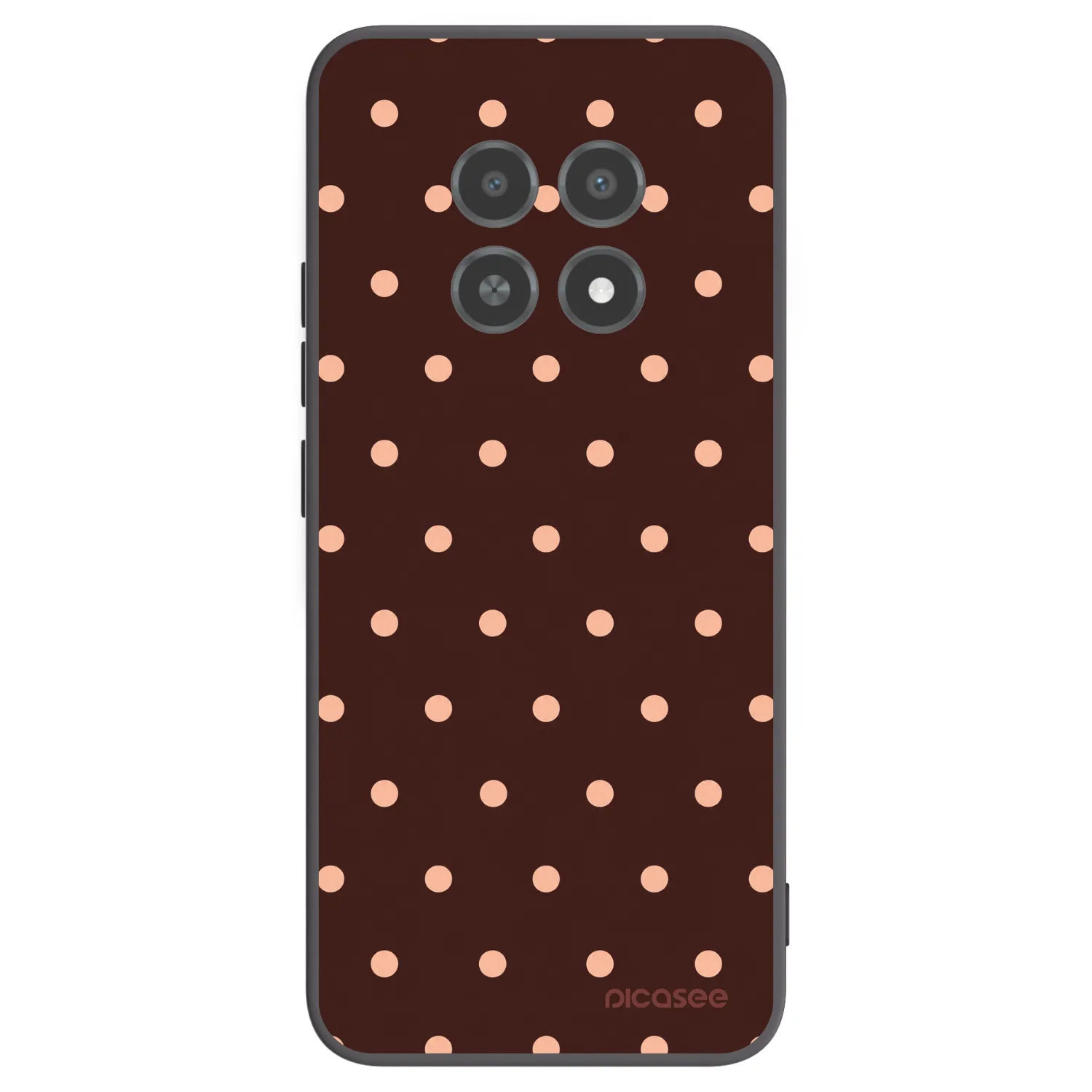 Picasee silikonový černý obal pro Realme 12X - Peach Dots & Chocolate