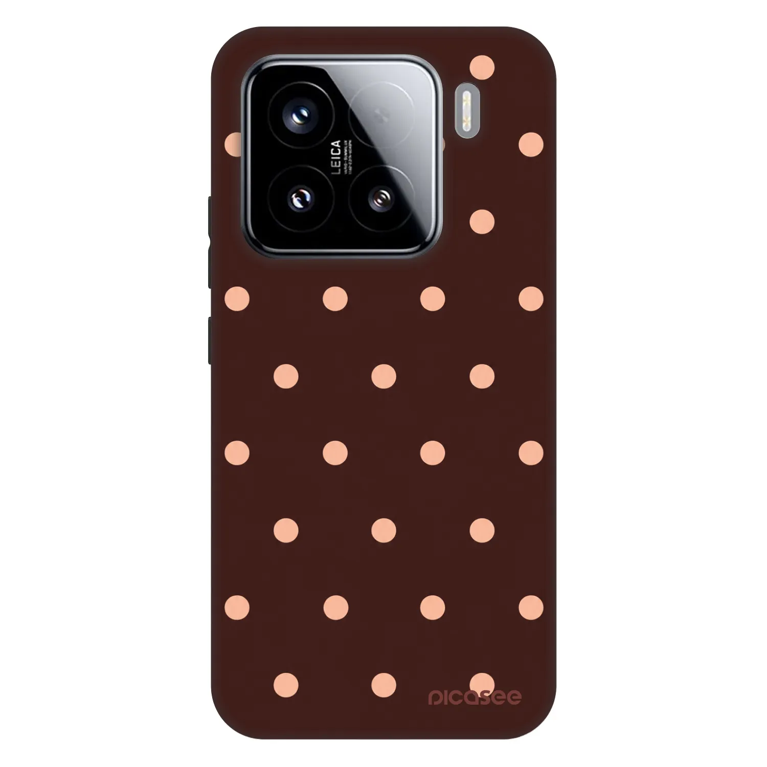 Picasee Fashion Case pro Xiaomi 15 - Peach Dots & Chocolate