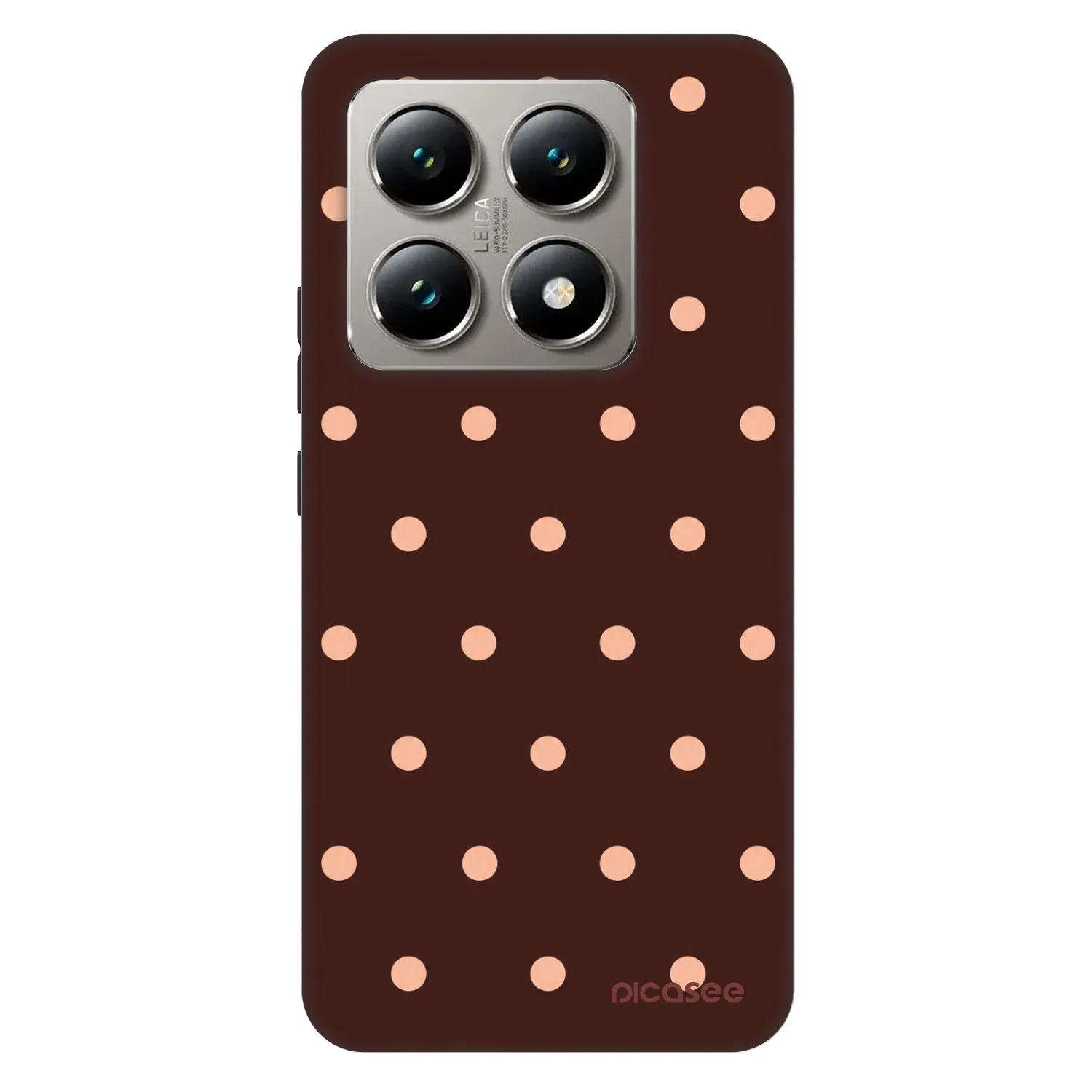Picasee Fashion Case pro Xiaomi 14T Pro - Peach Dots & Chocolate