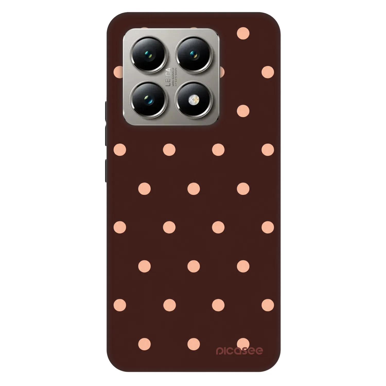 Picasee Fashion Case pro Xiaomi 14T - Peach Dots & Chocolate