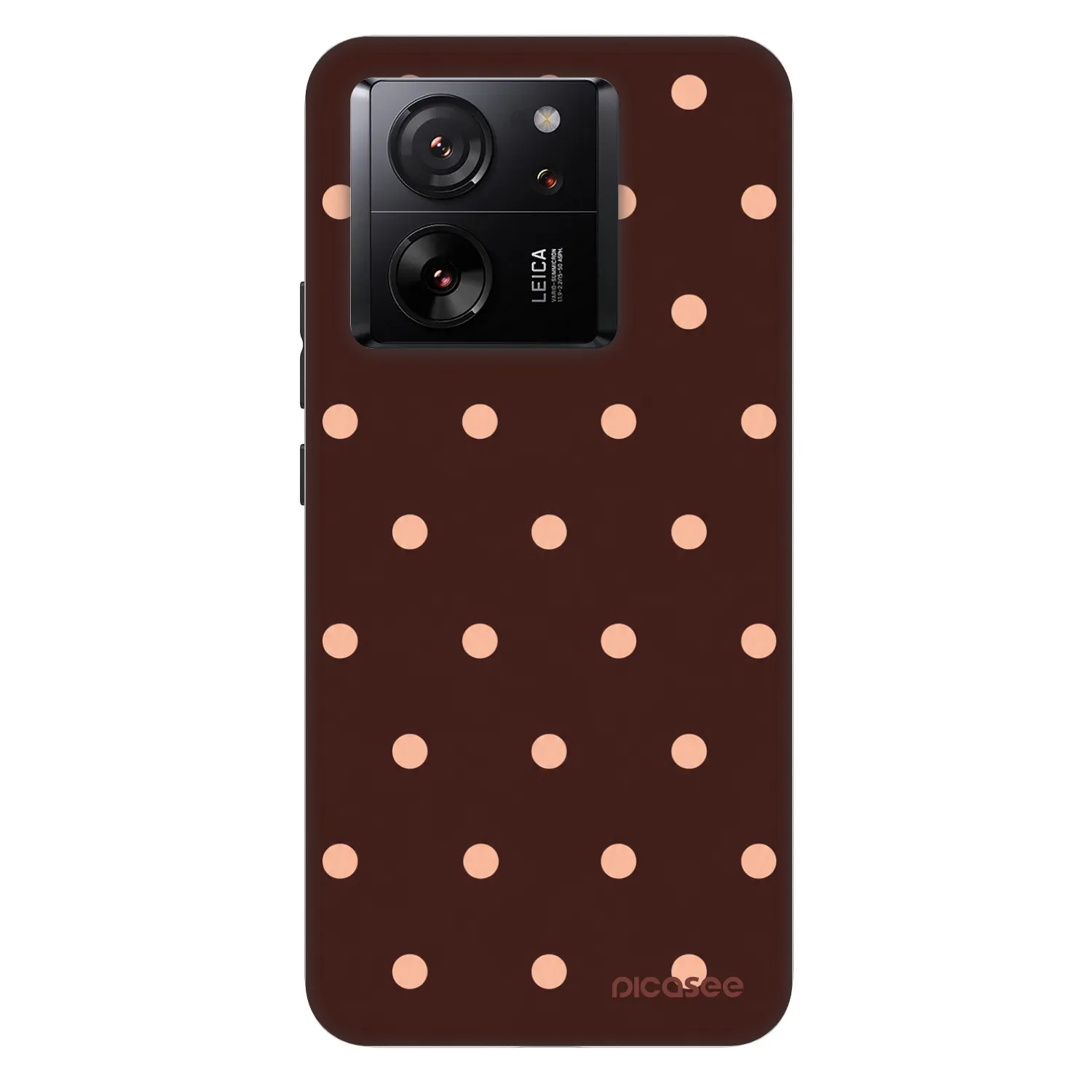 Picasee Fashion Case pro Xiaomi 13T - Peach Dots & Chocolate