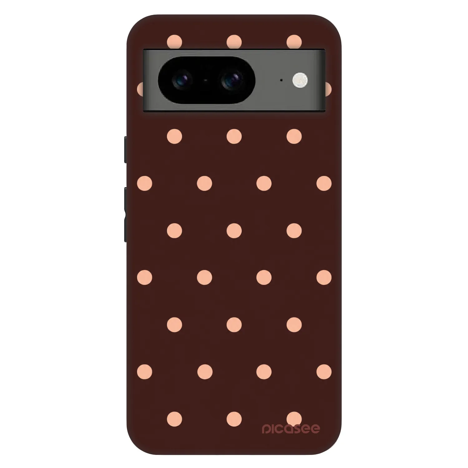 Picasee Fashion Case pro Google Pixel 8 Pro - Peach Dots & Chocolate