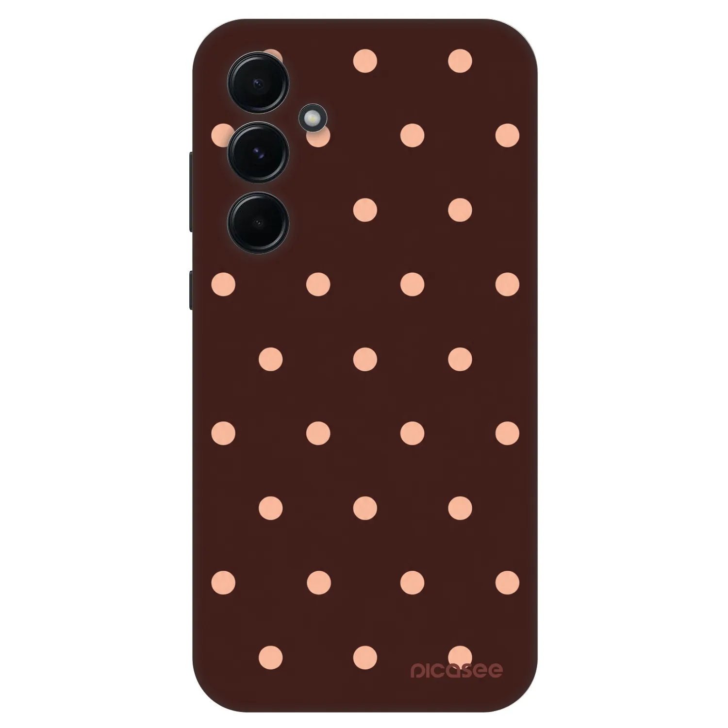 Picasee Fashion Case pro Samsung Galaxy A55 5G A556B - Peach Dots & Chocolate