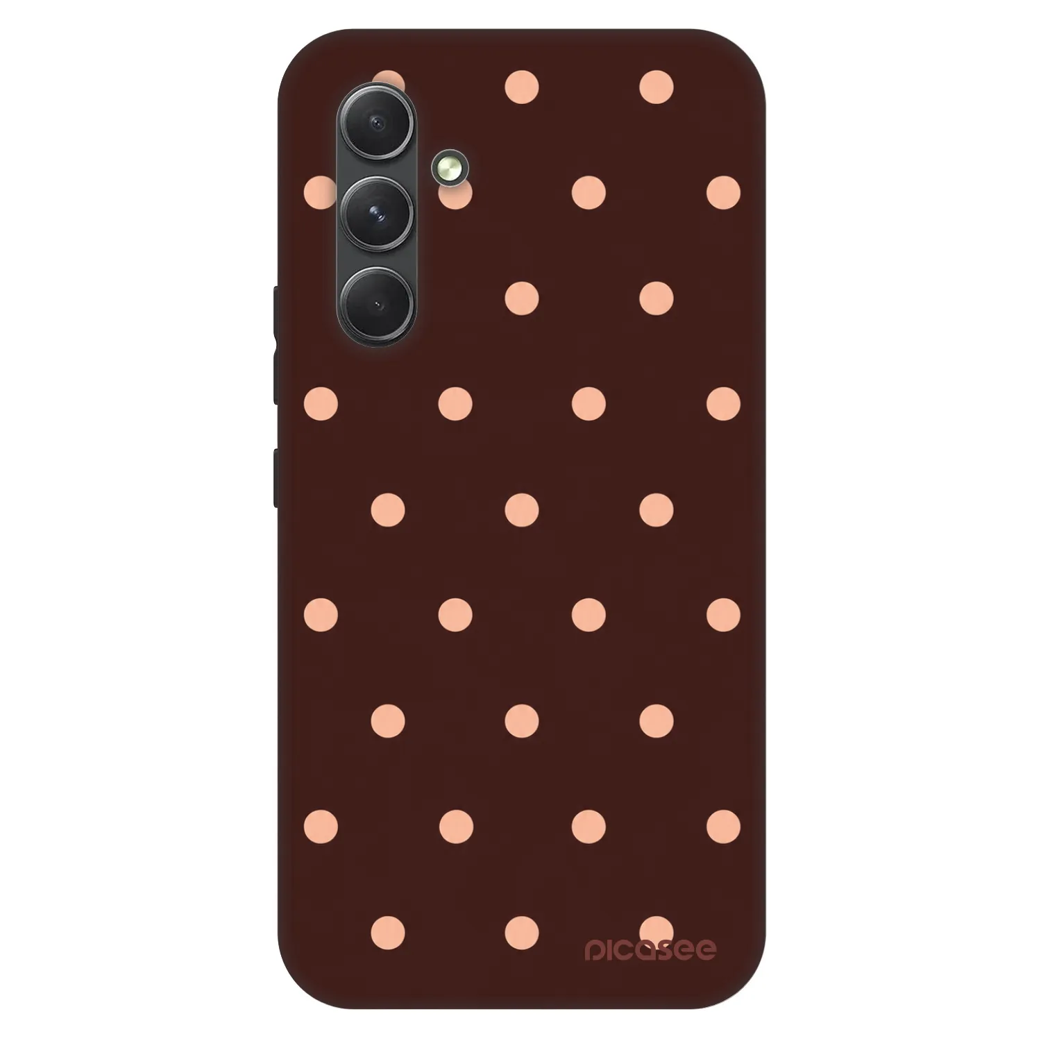 Picasee Fashion Case pro Samsung Galaxy A54 5G A546B - Peach Dots & Chocolate