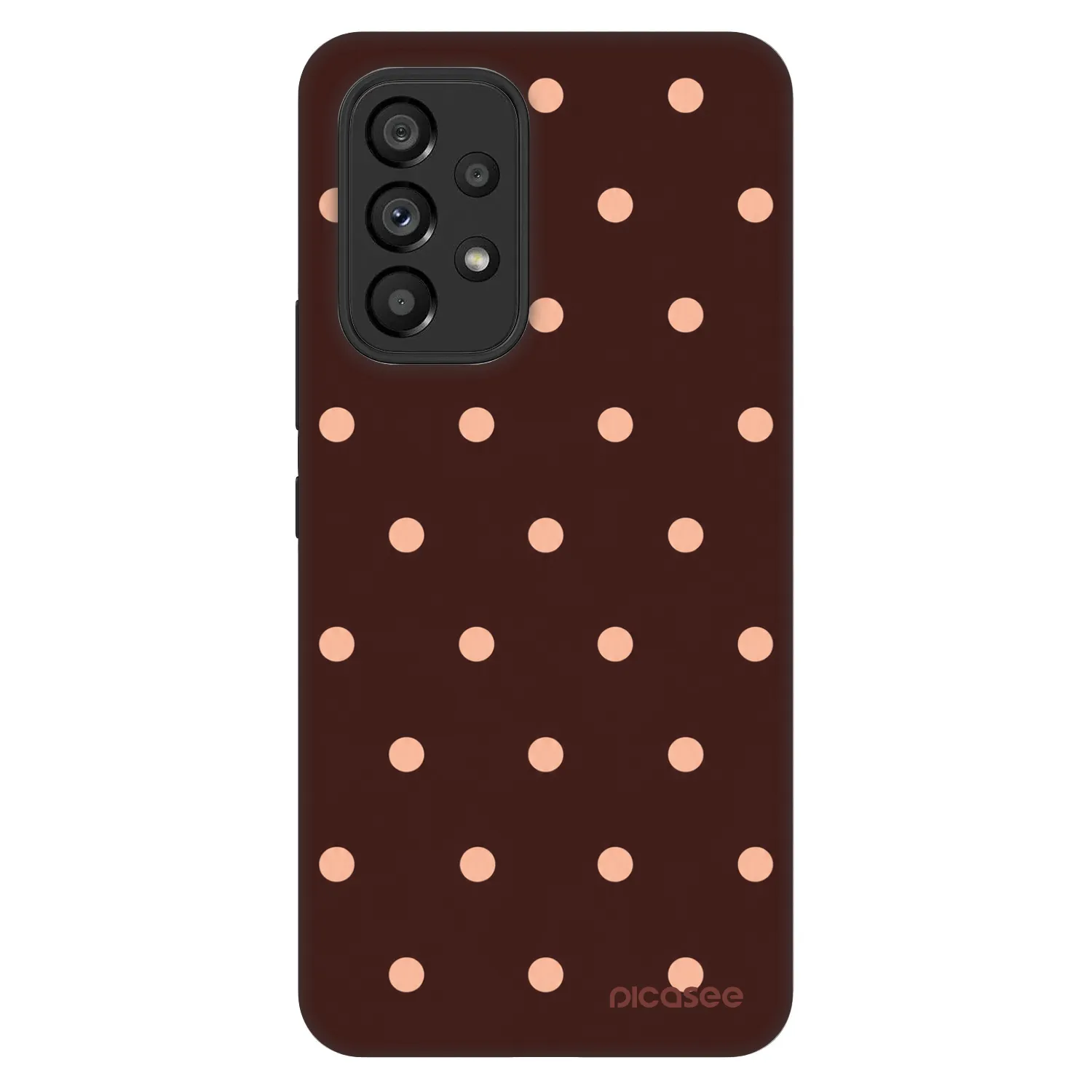 Picasee Fashion Case pro Samsung Galaxy A53 5G A536 - Peach Dots & Chocolate
