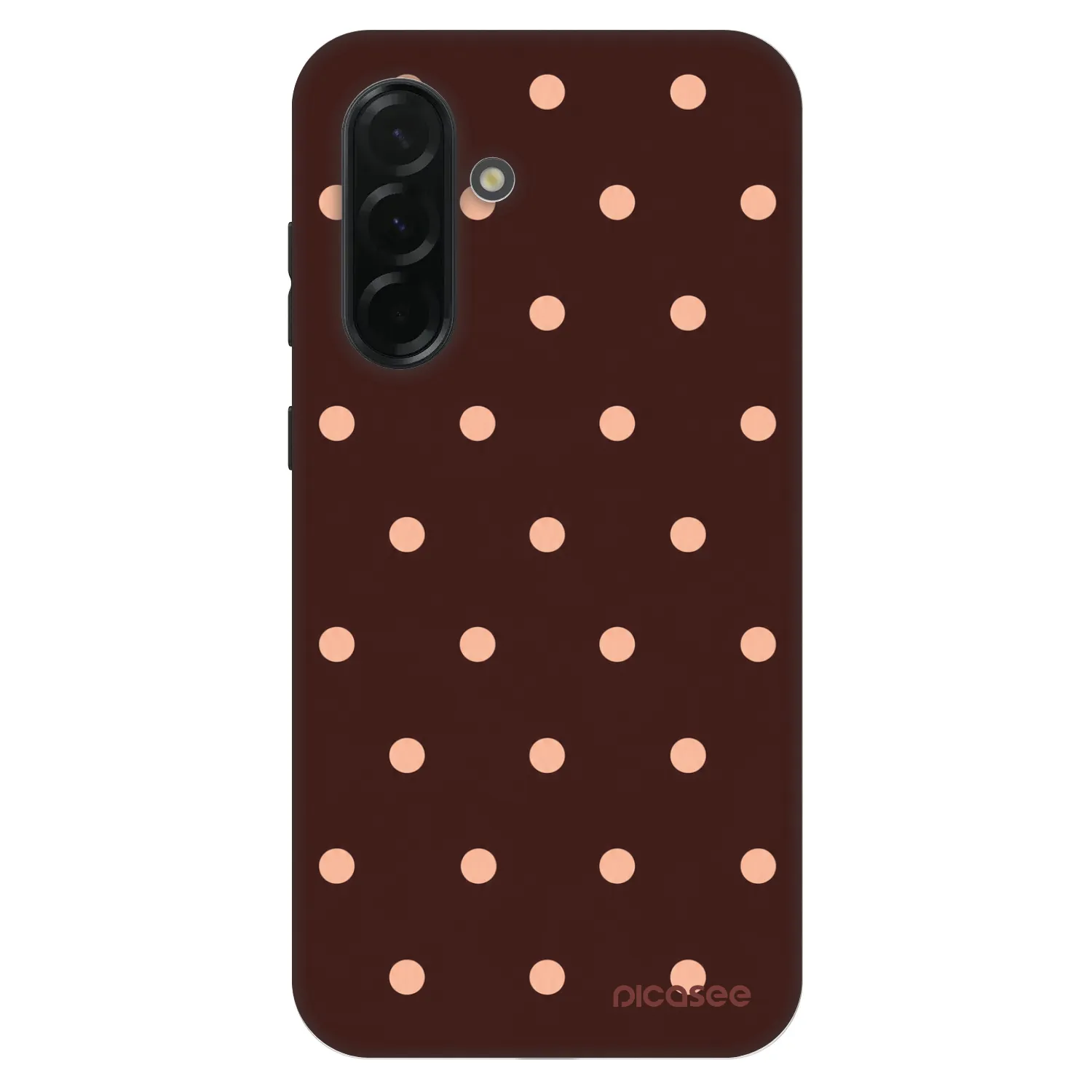 Picasee Fashion Case pro Samsung Galaxy A36 5G - Peach Dots & Chocolate