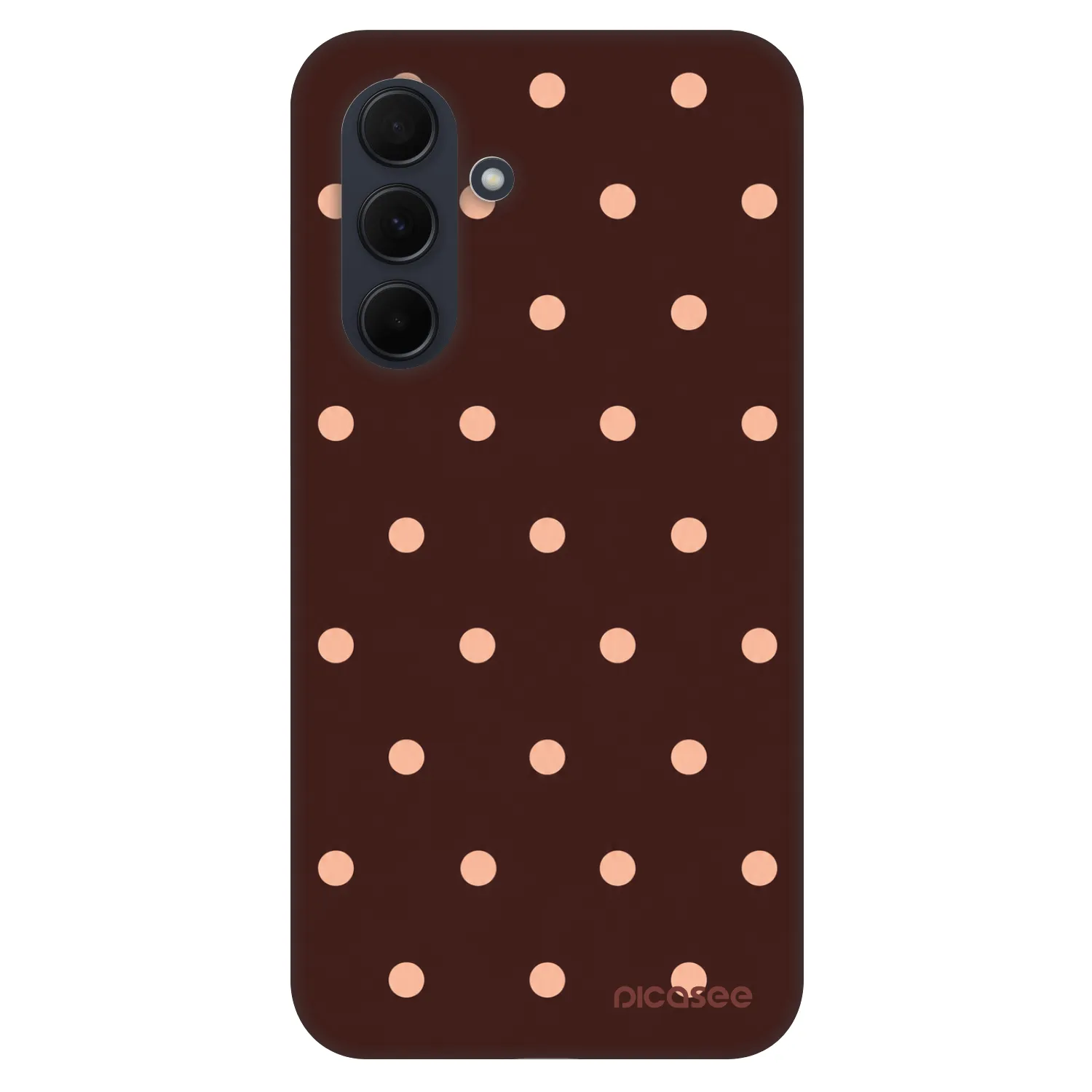 Picasee Fashion Case pro Samsung Galaxy A35 5G A356B - Peach Dots & Chocolate