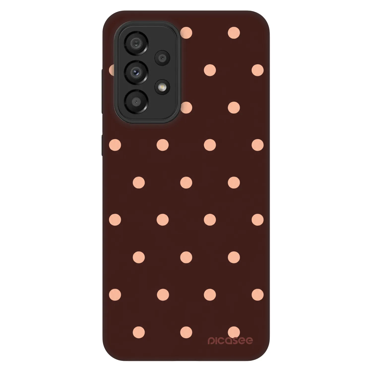 Picasee Fashion Case pro Samsung Galaxy A33 5G A336 - Peach Dots & Chocolate