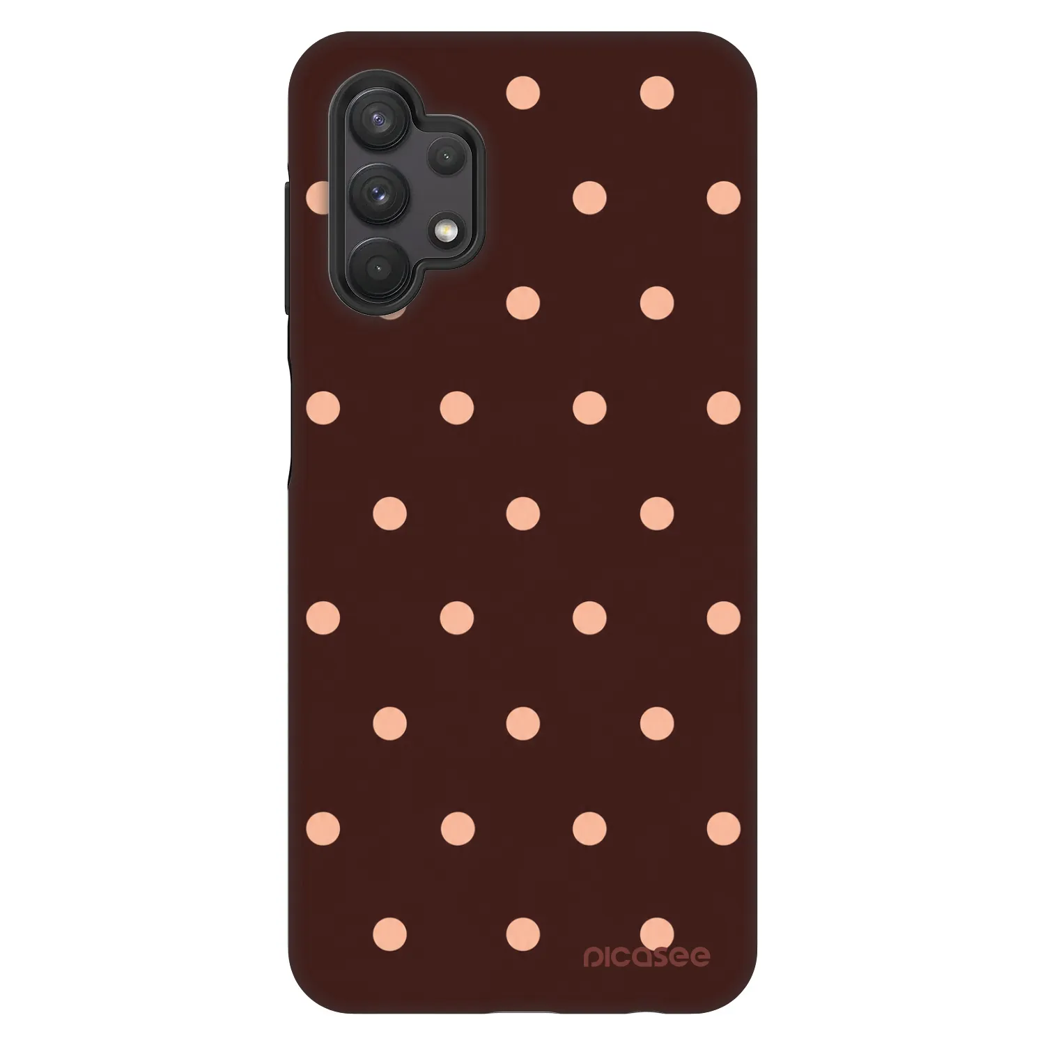 Picasee Fashion Case pro Samsung Galaxy A32 5G A326B - Peach Dots & Chocolate