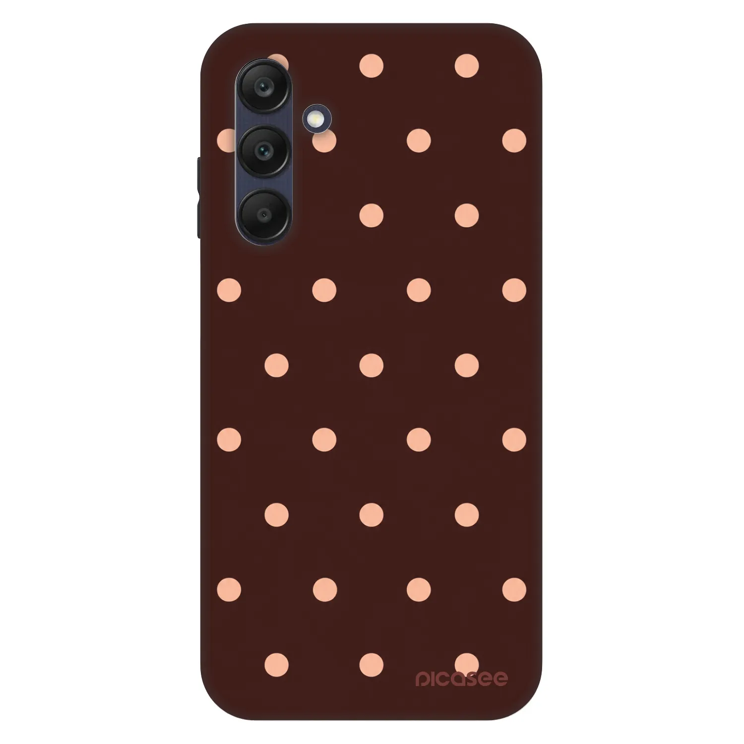 Picasee Fashion Case pro Samsung Galaxy A25 A256B 5G - Peach Dots & Chocolate